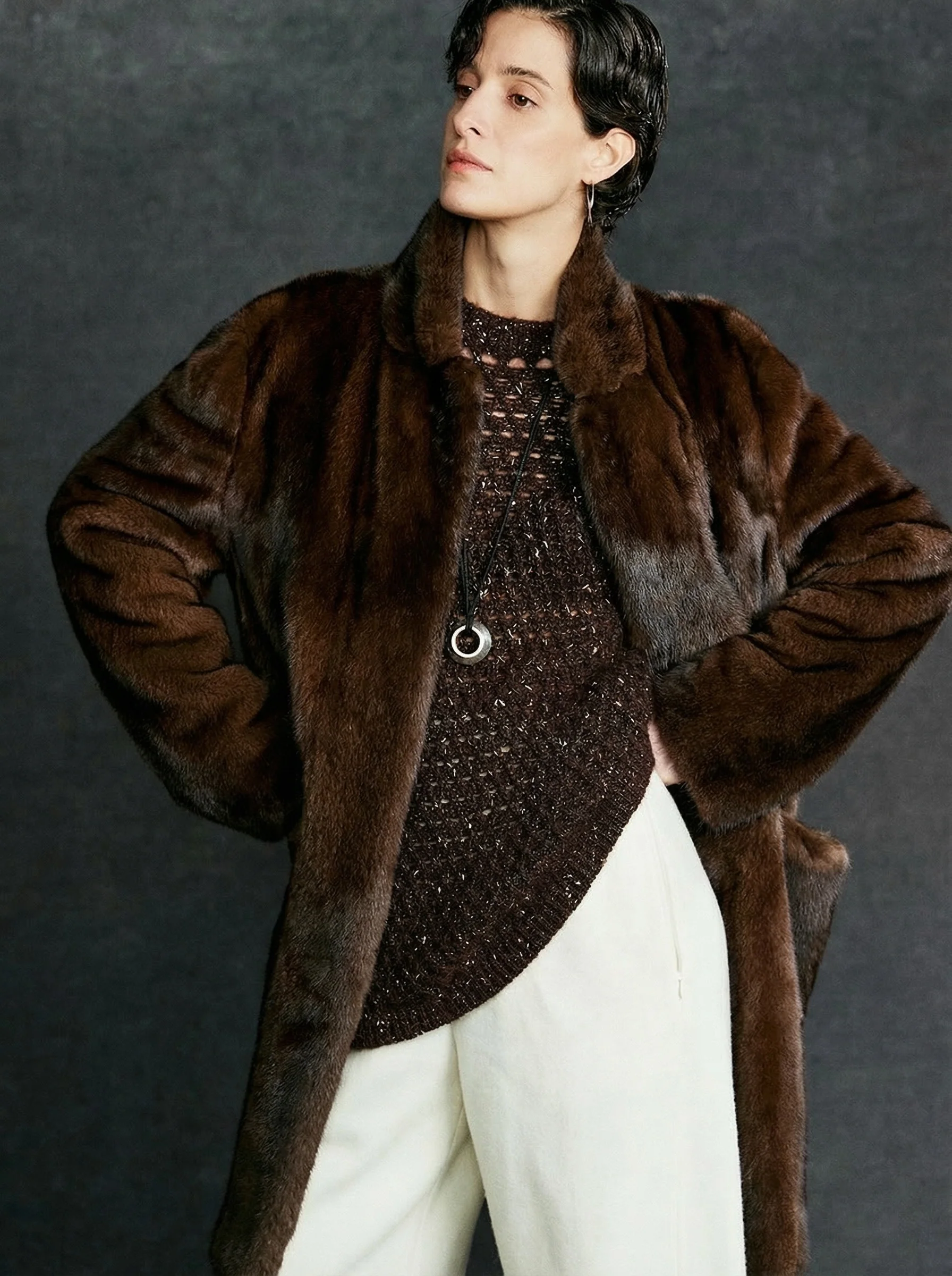 Metallic Fleck Knit Sweater - Image 5