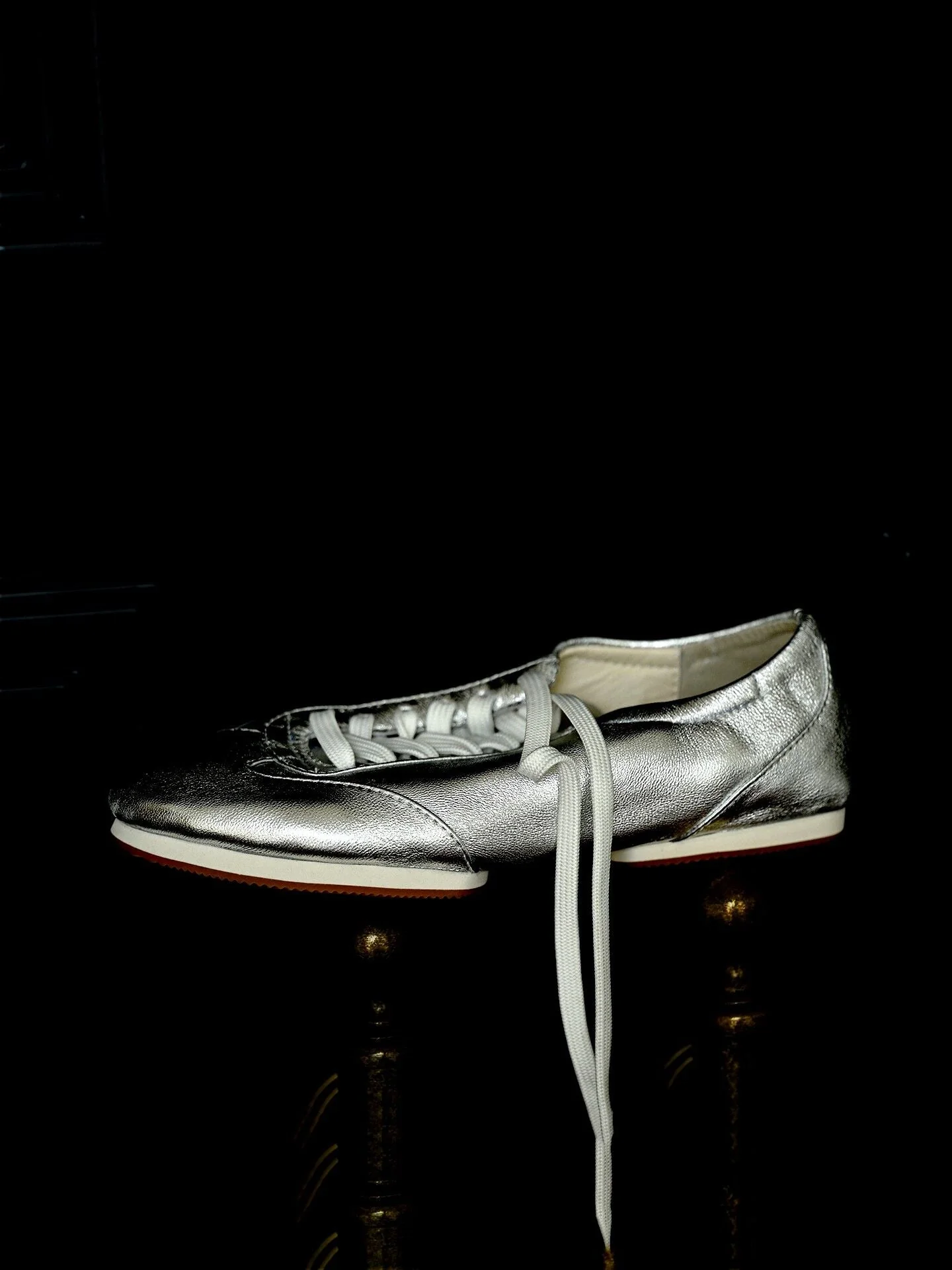 Metallic Lace-Up Sneakers