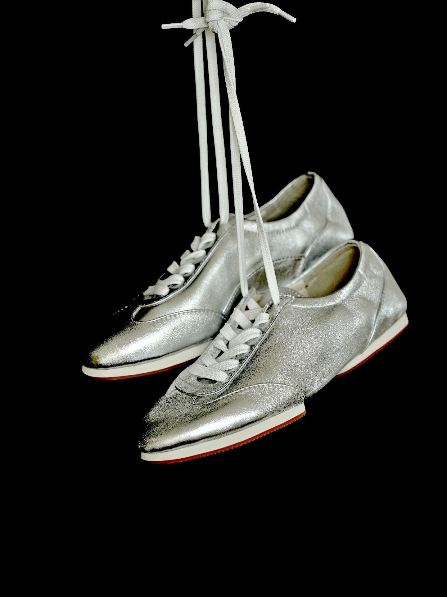 Metallic Lace-Up Sneakers - Image 3
