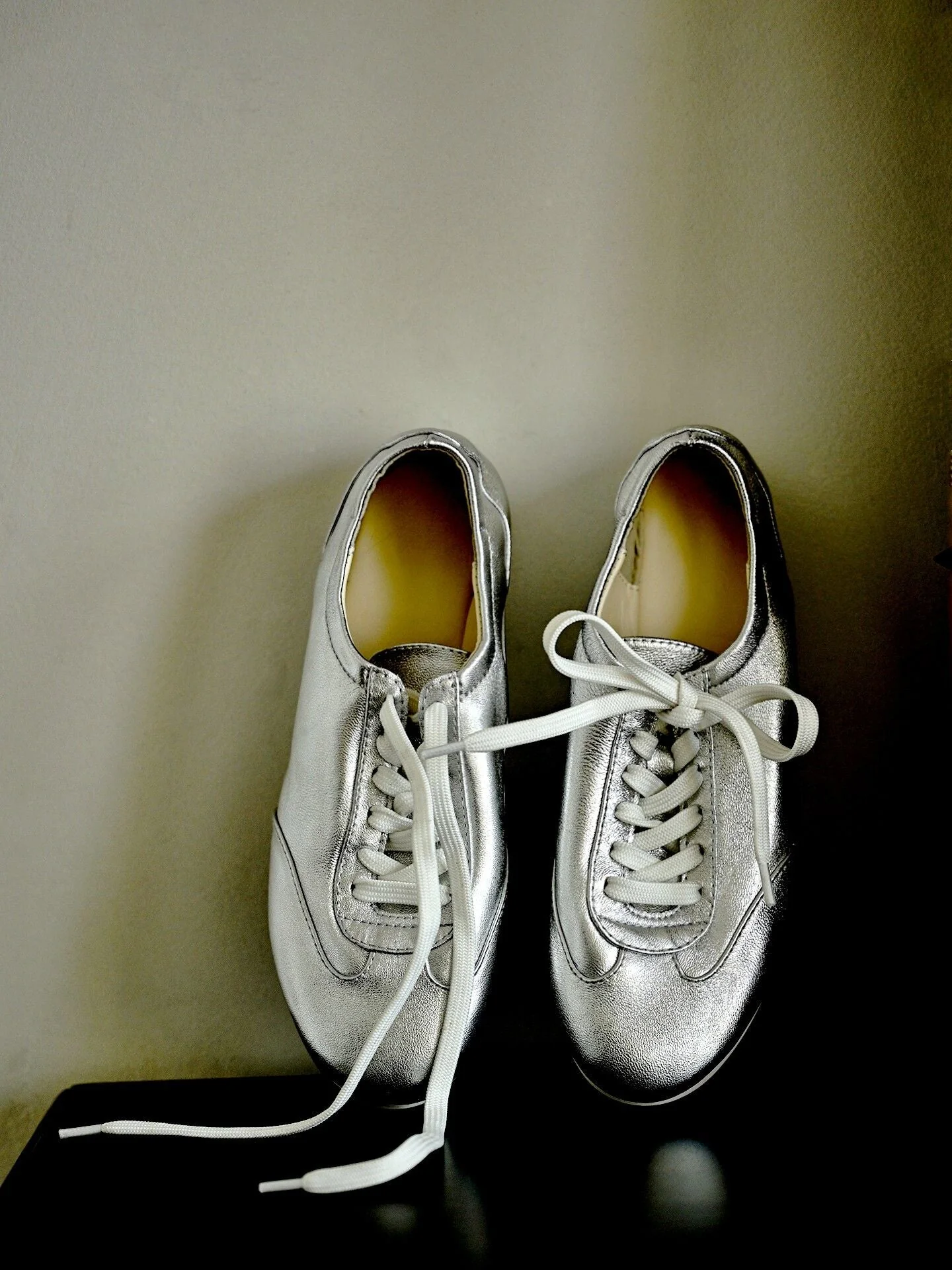Metallic Lace-Up Sneakers - Image 4