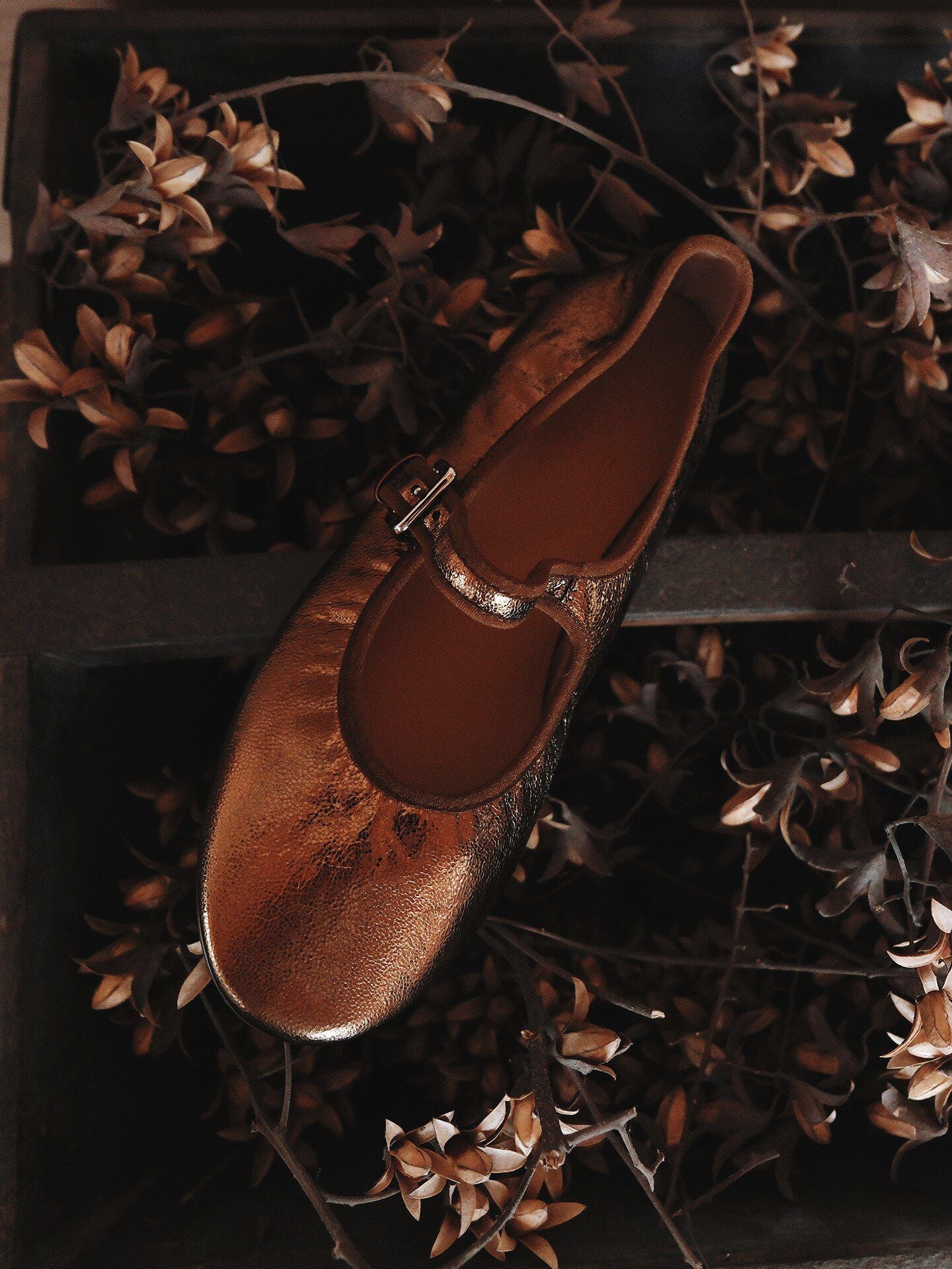 Metallic Mary Jane Flats