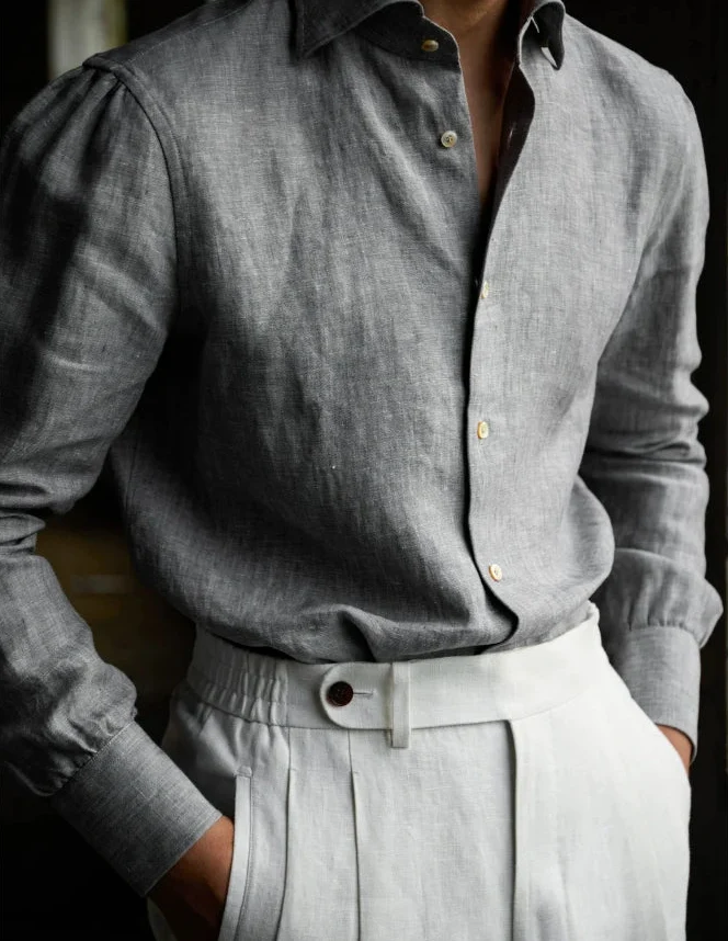 Meteoric Grey Linen Shirt