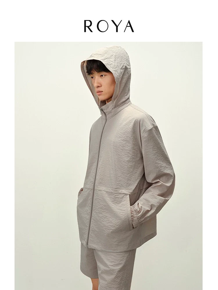 Micro-Crinkle Packable Hood Jacket & Shorts Set - Image 2