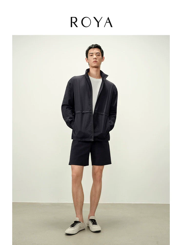 Micro-Crinkle Packable Hood Jacket & Shorts Set - Image 3