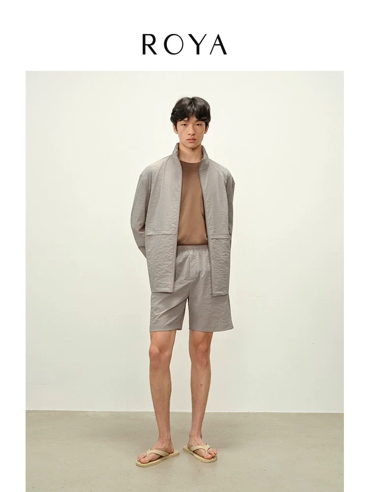 Micro-Crinkle Packable Hood Jacket & Shorts Set - Image 4