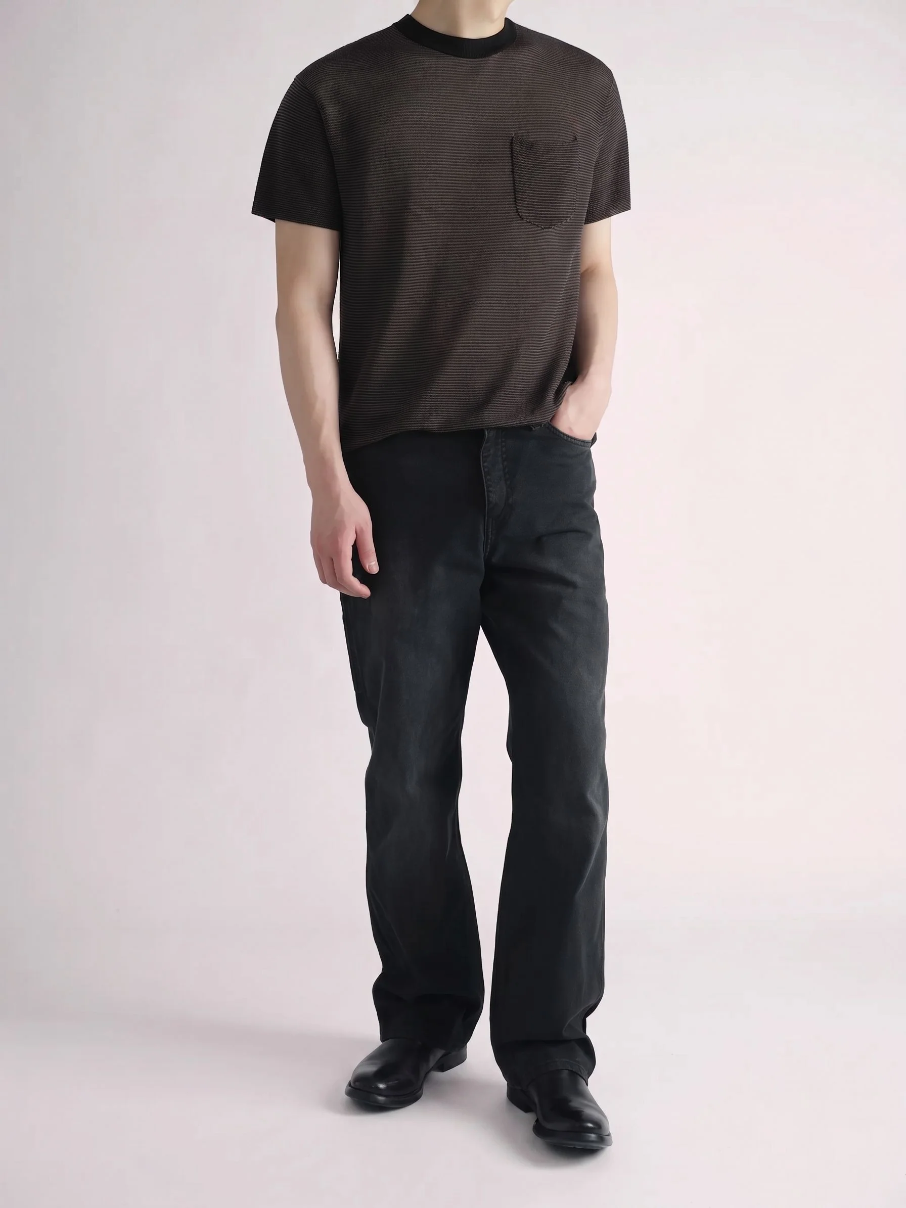 Micro-Stripe Pocket Tee - Image 2