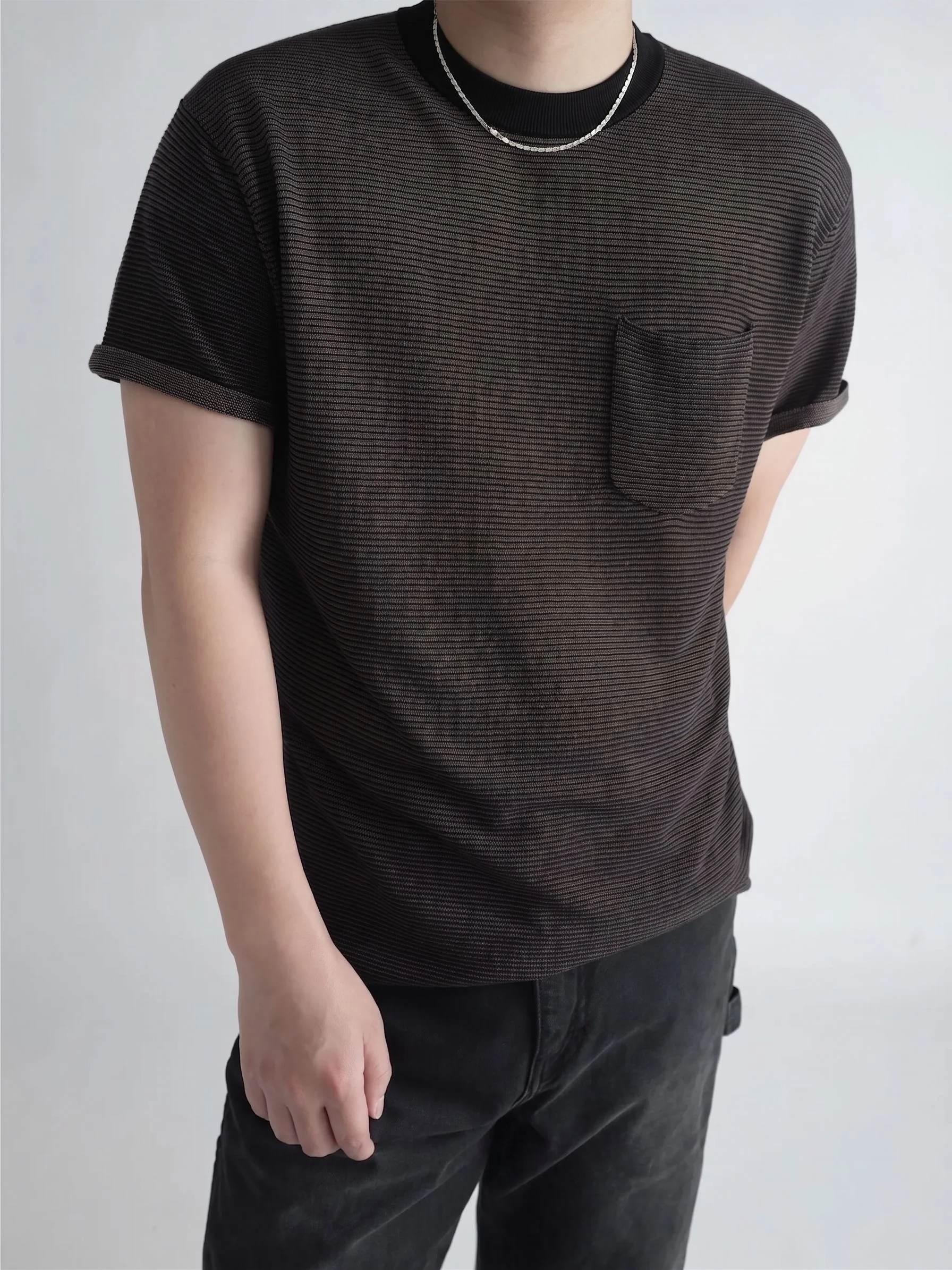 Micro-Stripe Pocket Tee - Image 3