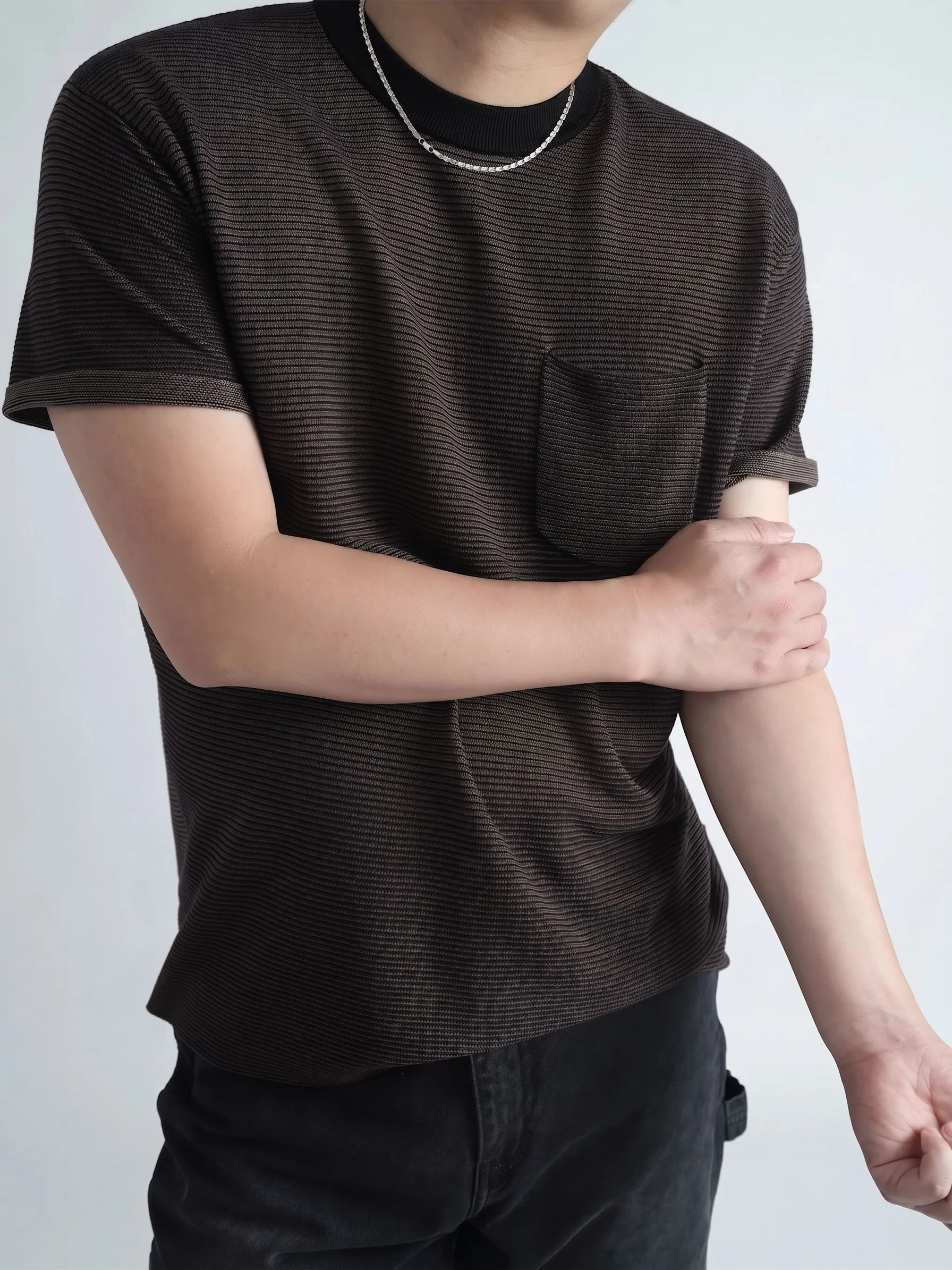 Micro-Stripe Pocket Tee - Image 4