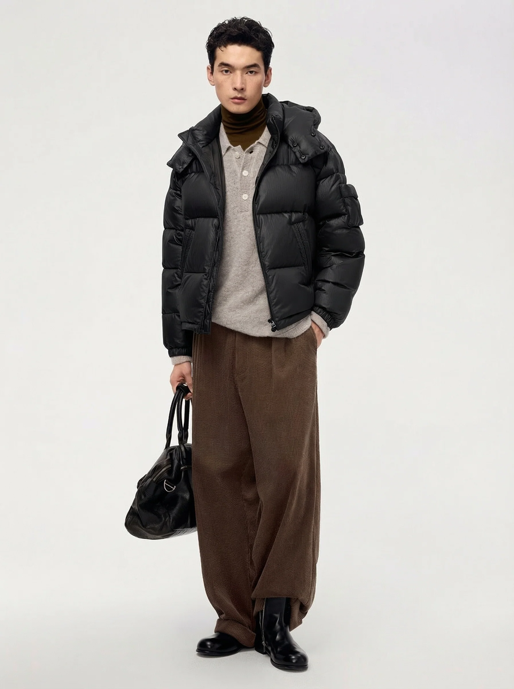 Micro-Textured Hooded Down Puffer - Image 2