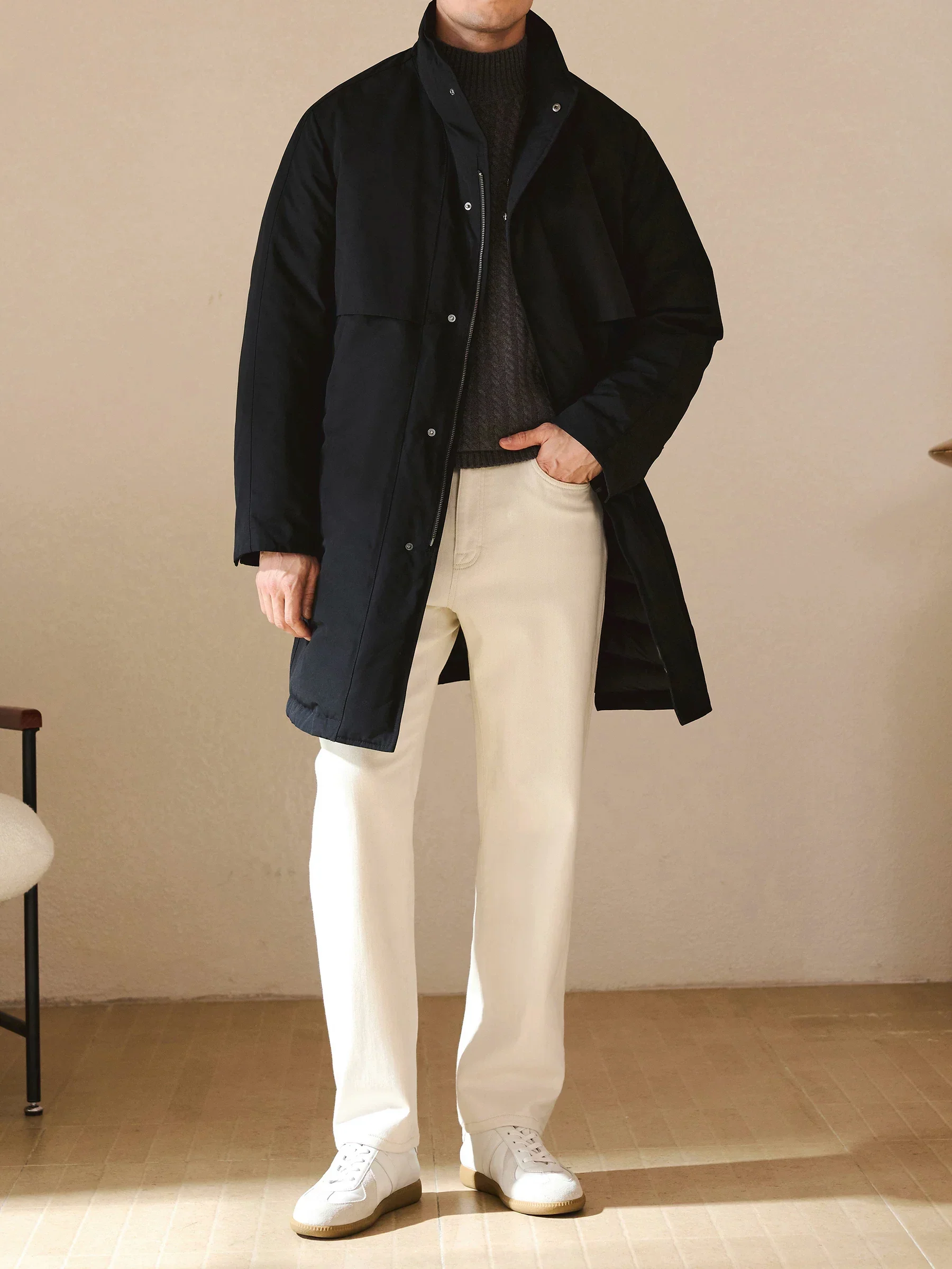 Mid-Length Down Coat
