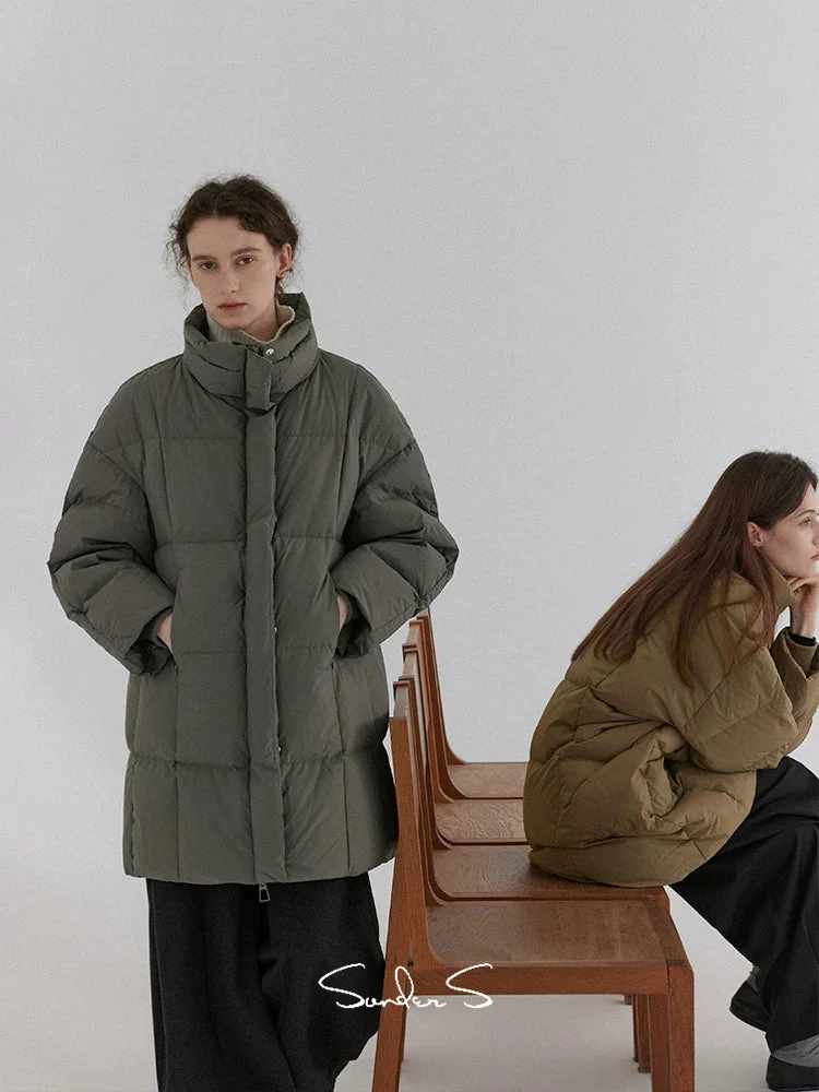 Mid-Length Stand-Collar Down Puffer - Image 5