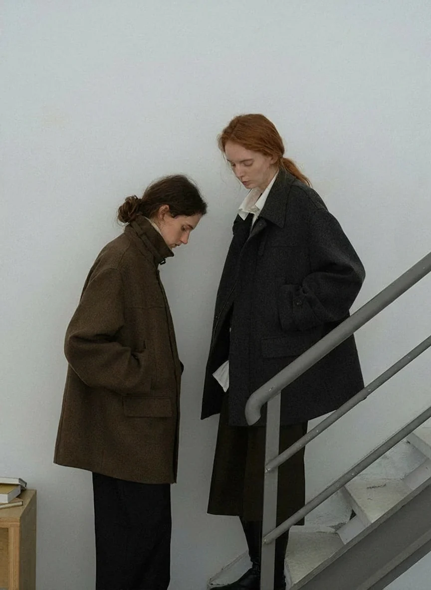 Mid-Length Wool-Blend Jacket