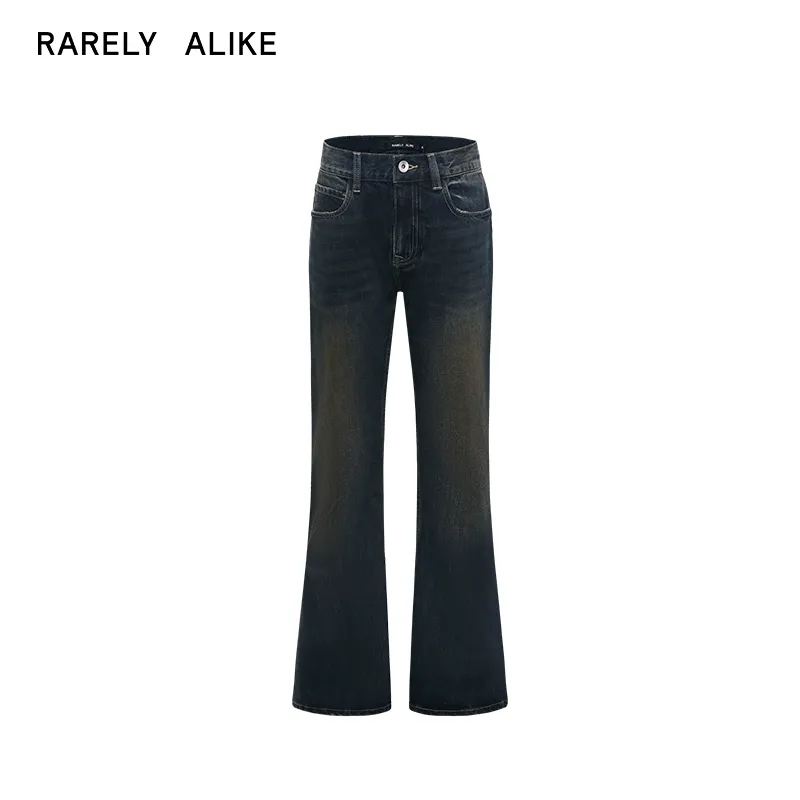 Mid-Rise Flared Denim Trousers - Image 8