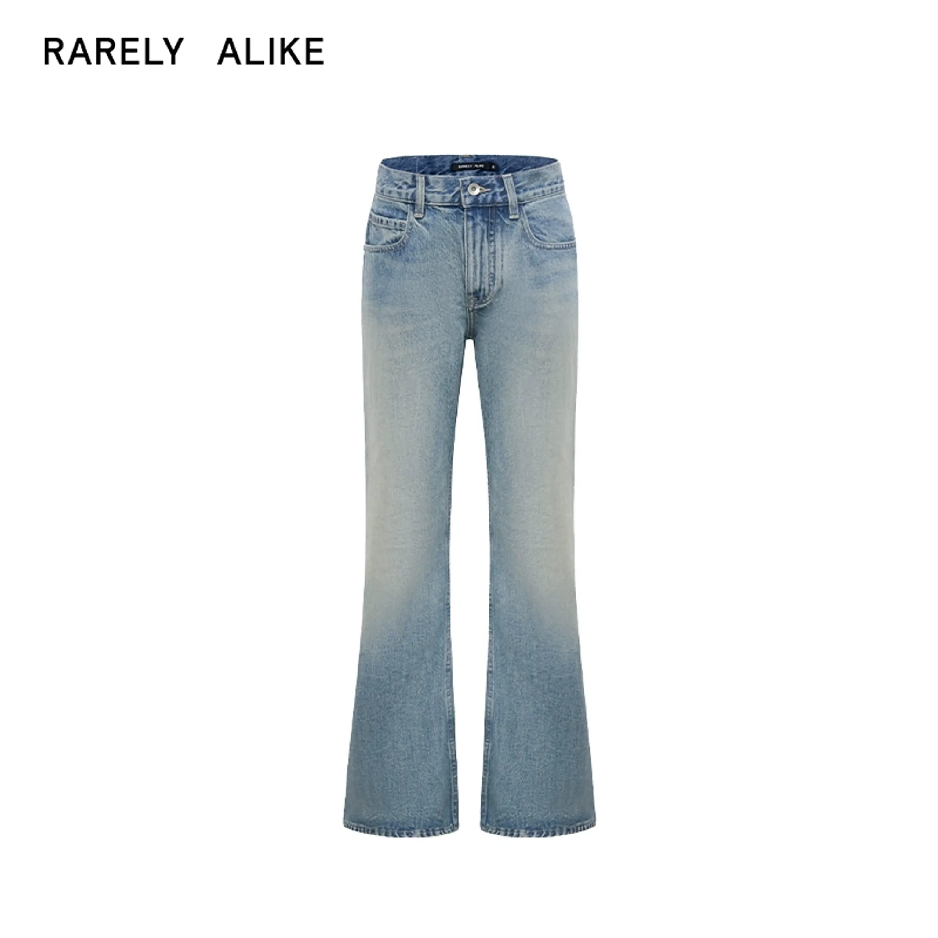 Mid-Rise Flared Denim Trousers - Image 7