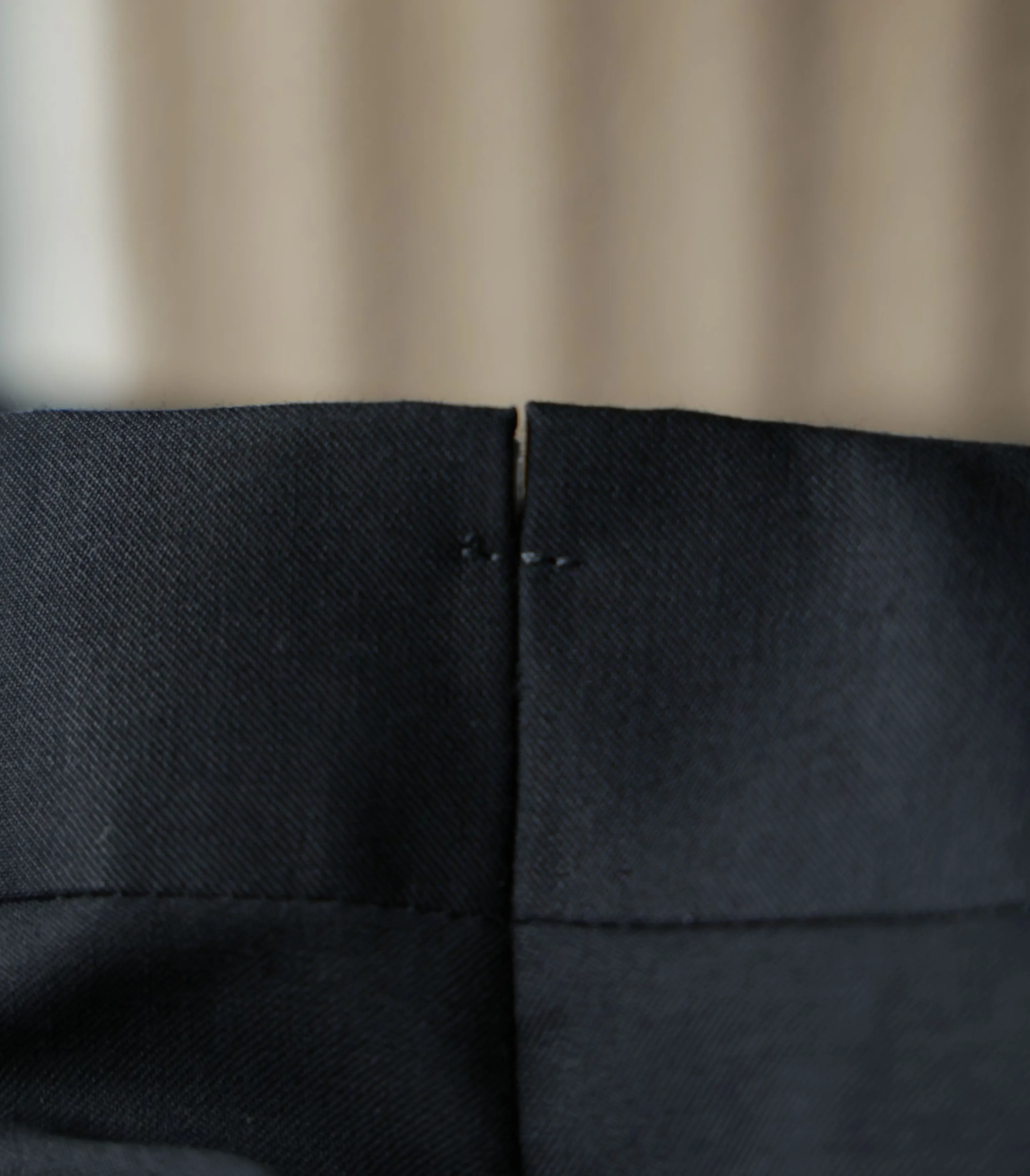 Midnight Black High-Waisted Pleated Wool Trousers - Image 6