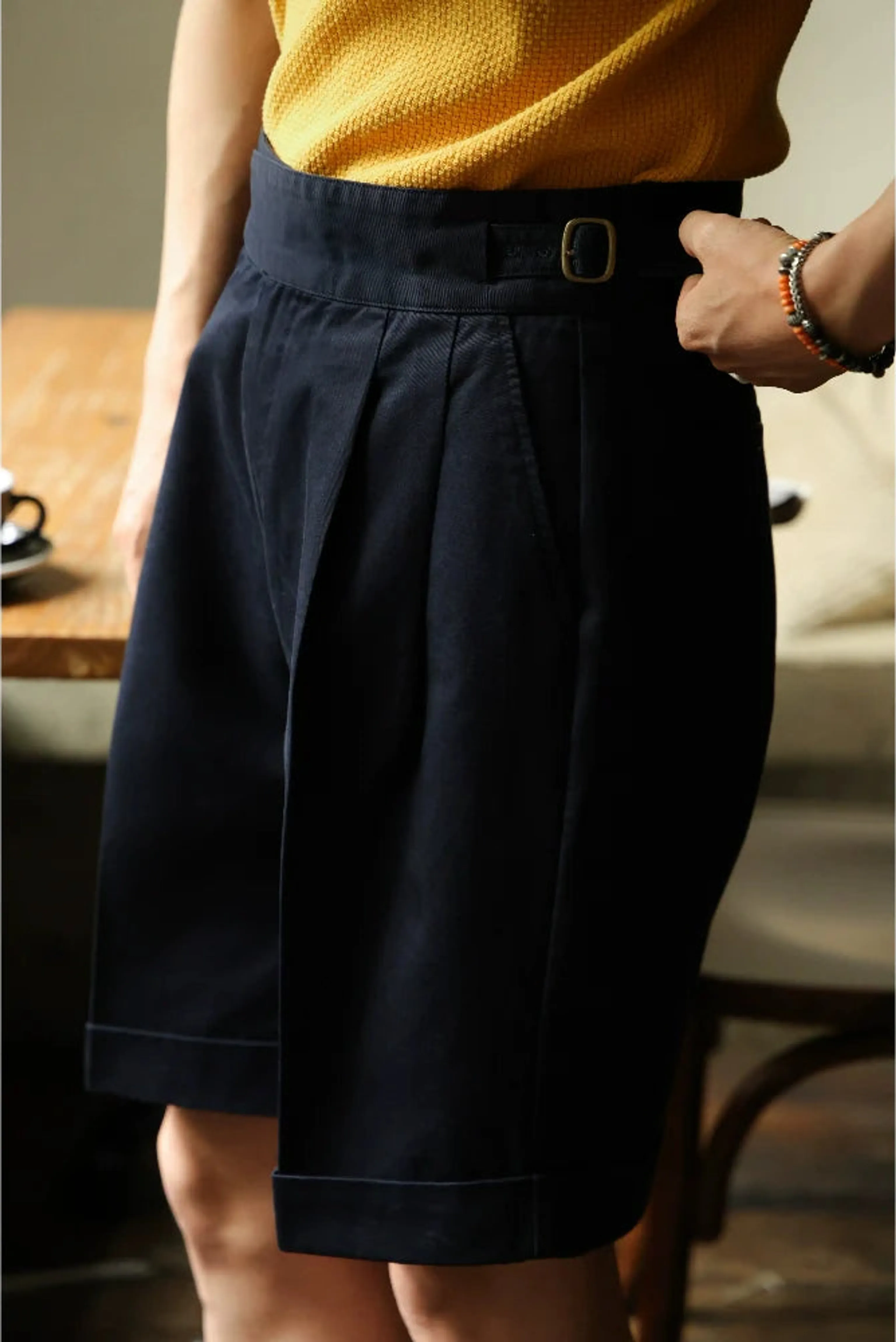 Midnight Blue High-Waist Shorts - Image 5
