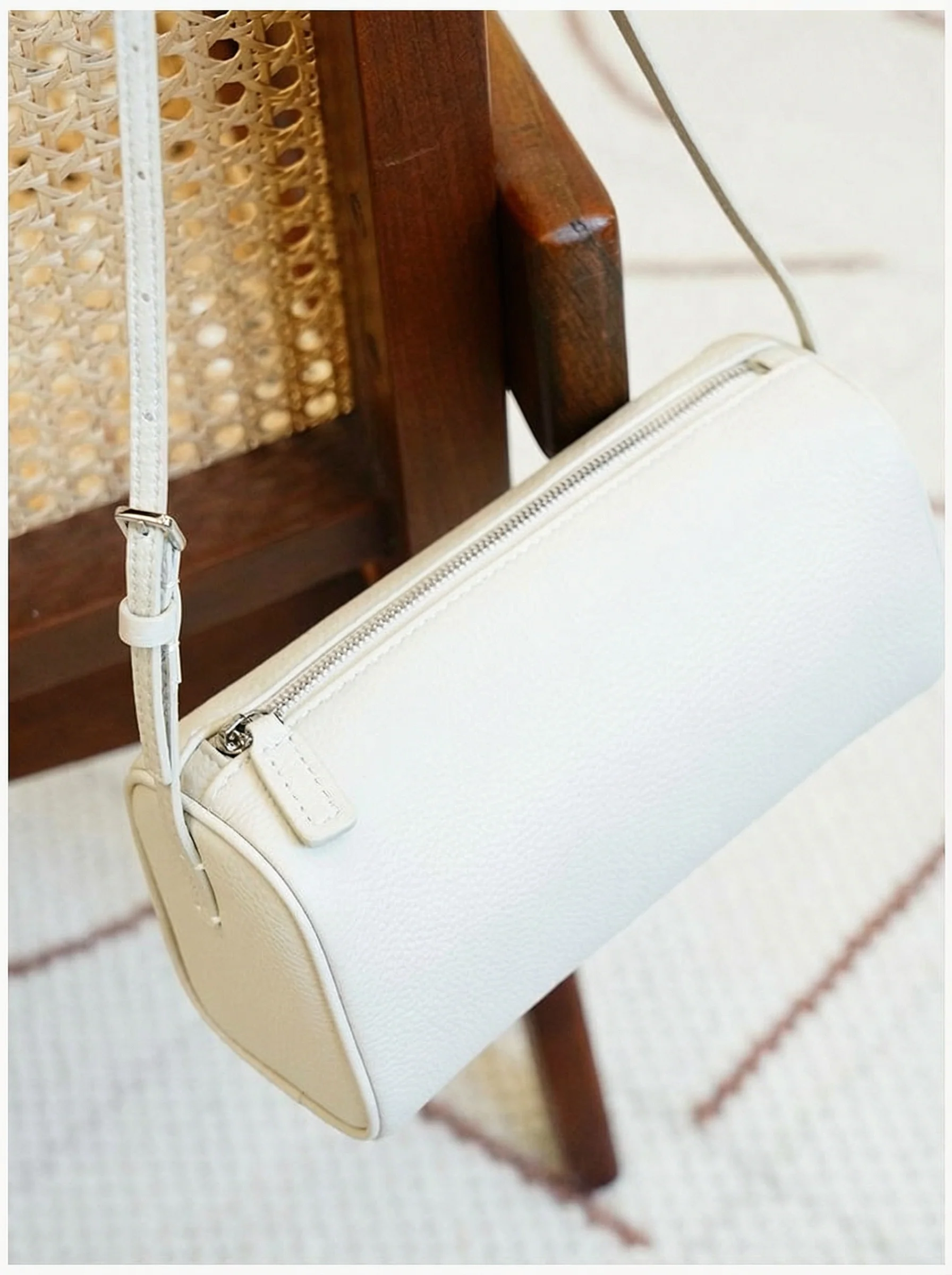 Mini Cylinder Leather Bag - Image 3