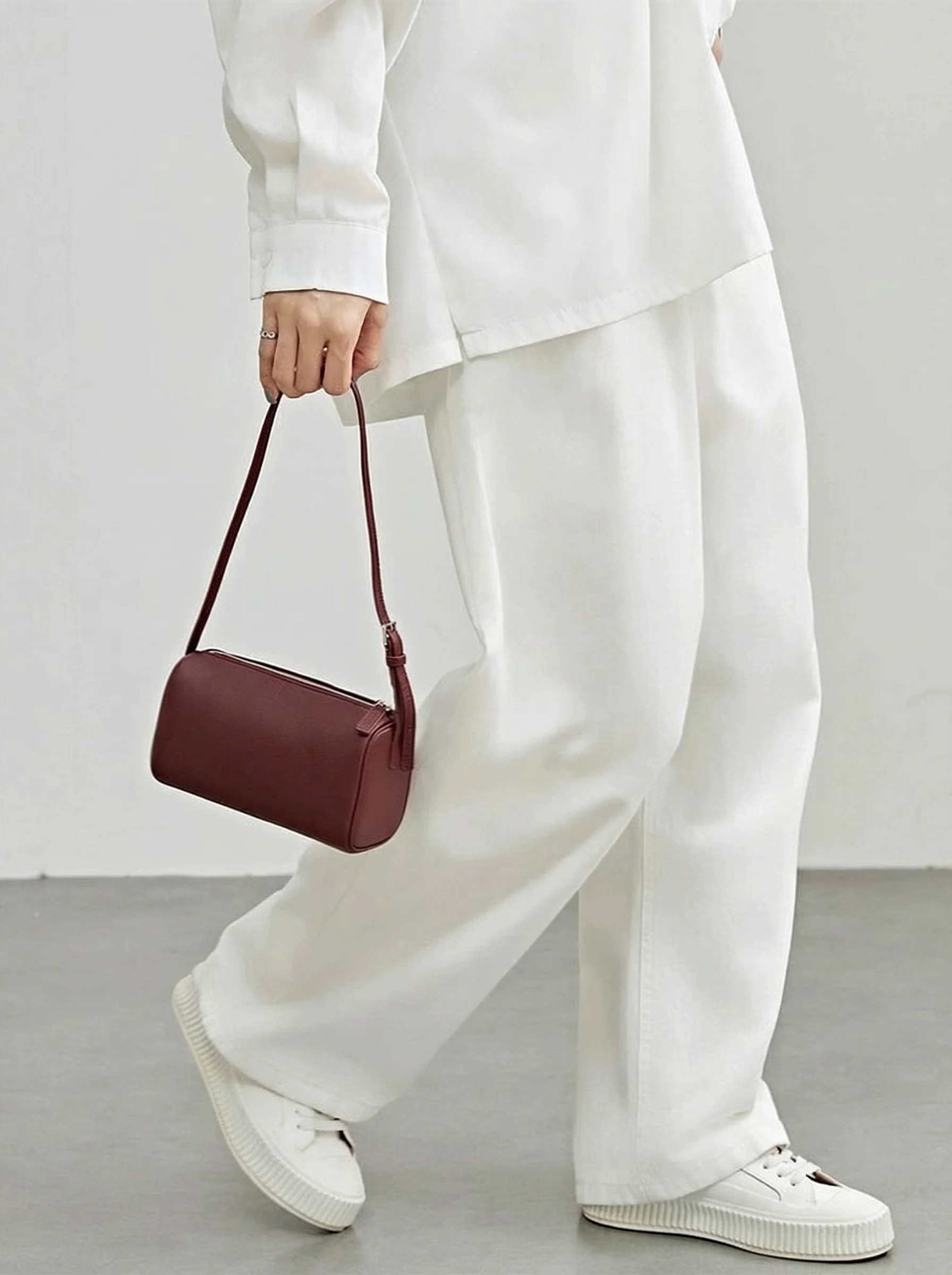 Mini Cylinder Leather Bag - Image 4