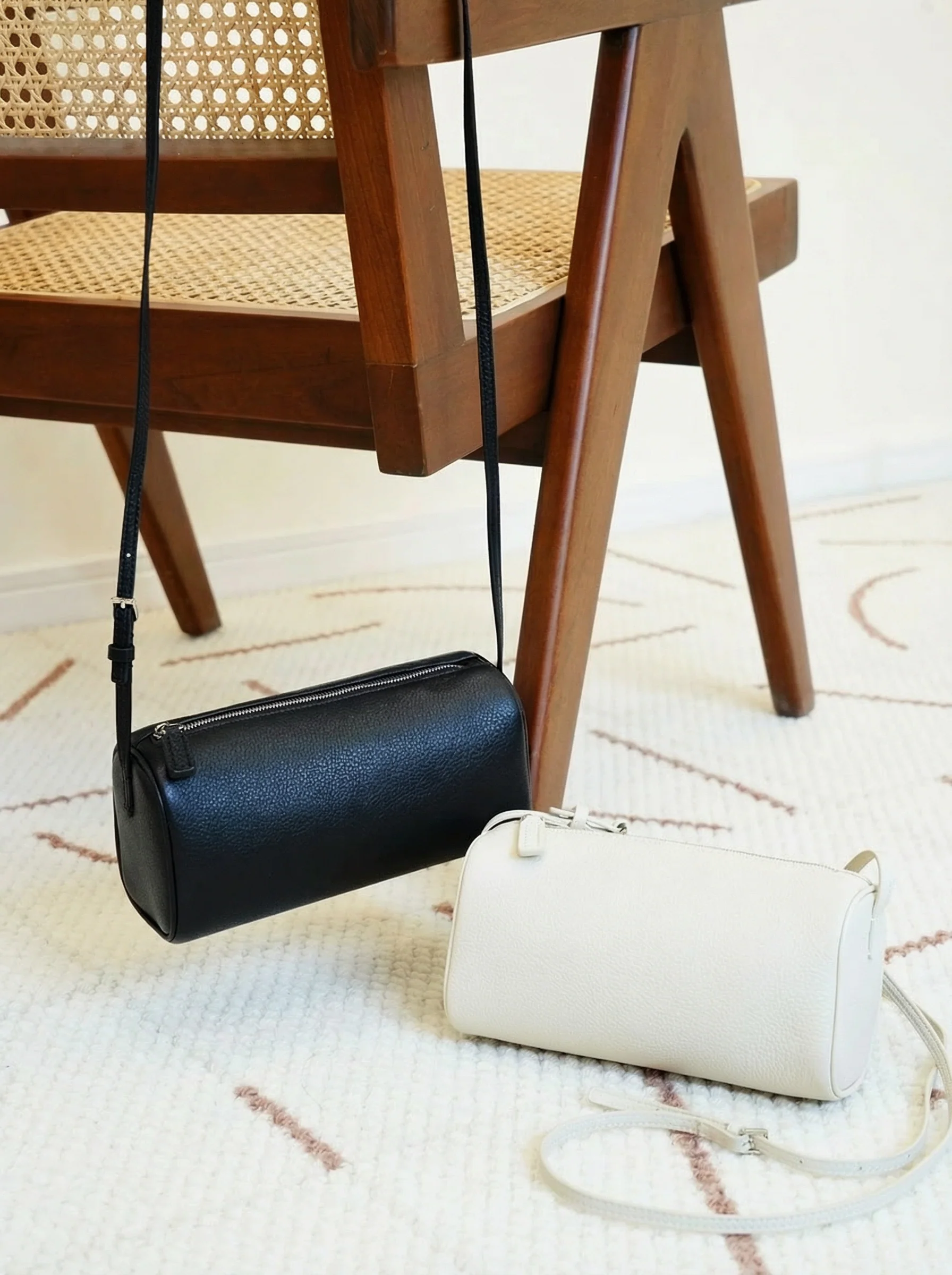 Mini Cylinder Leather Bag - Image 7