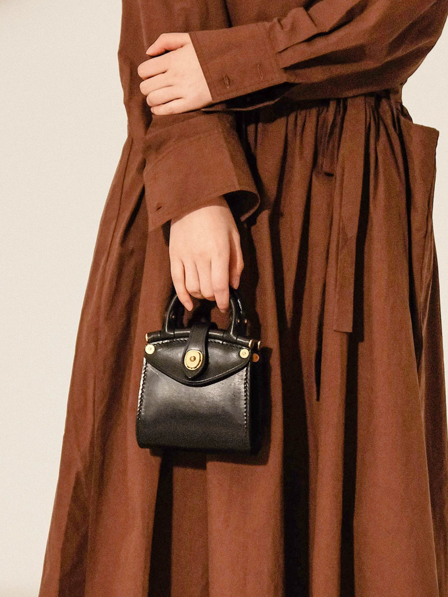 Mini Leather Top-Handle Bag - Image 3