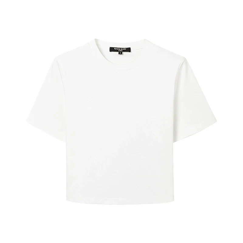 Minimal Crewneck Crop Tee - Image 8