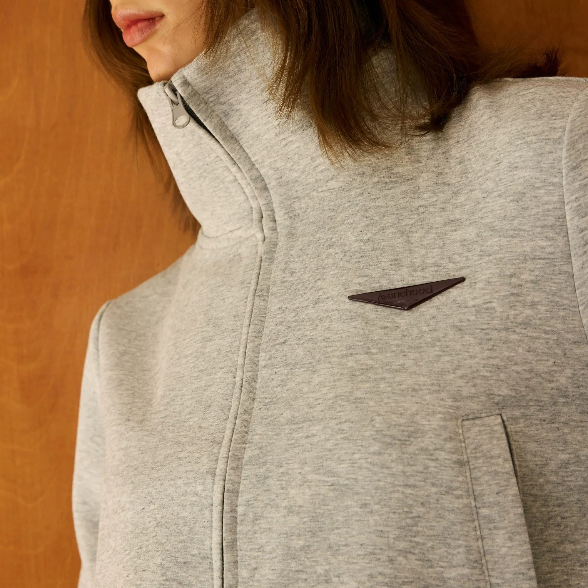 Minimalist High Collar Zip-Up Jacket - Image 5