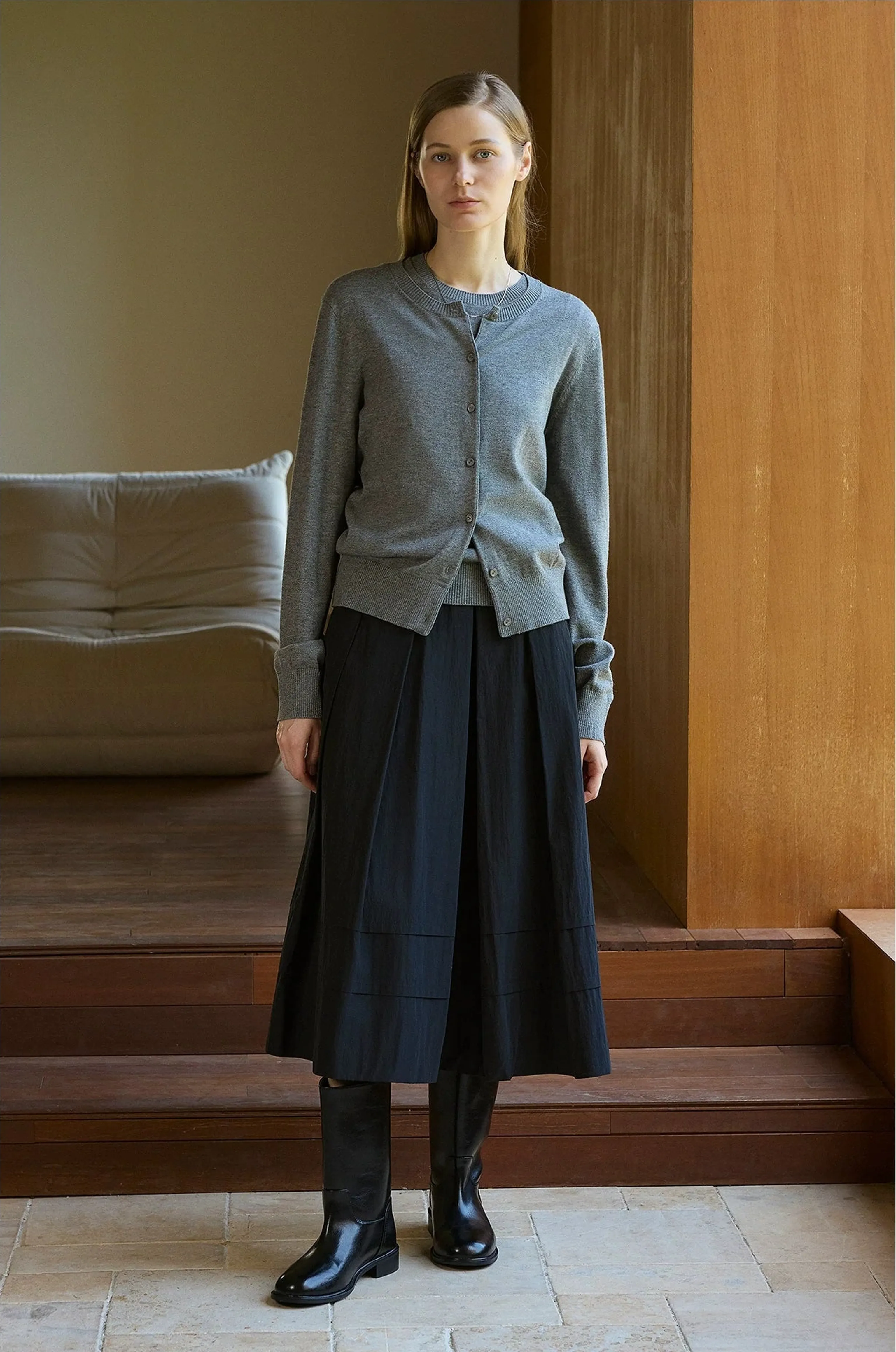 Minimalist Knit Vest & Cardigan Set