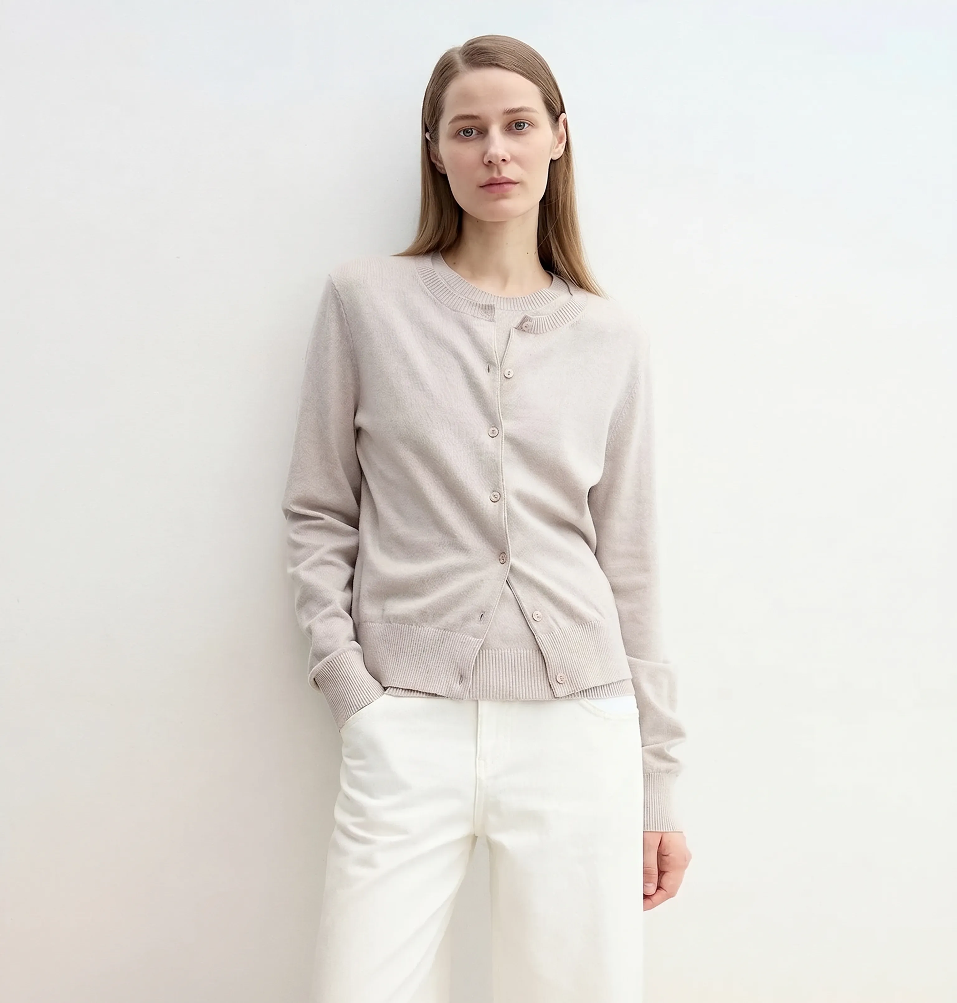 Minimalist Knit Vest & Cardigan Set - Image 5