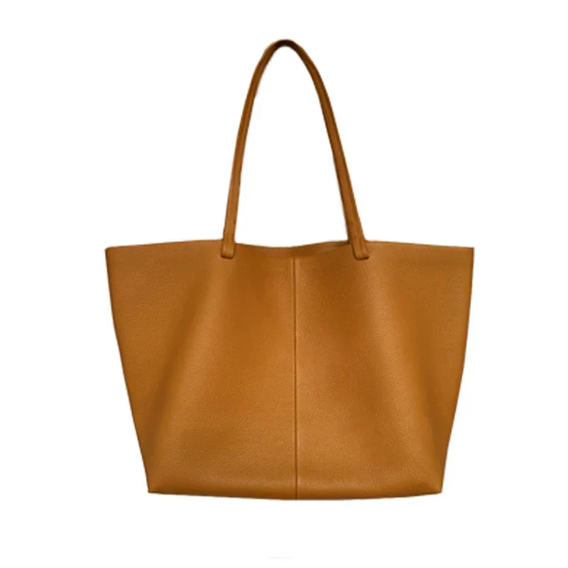 Minimalist Leather Tote Bag - Image 6