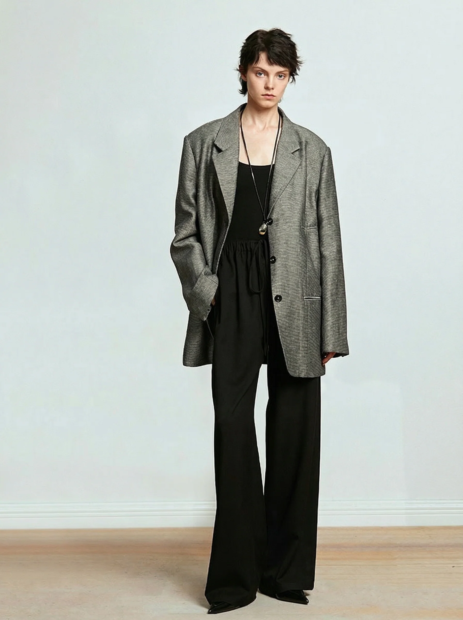 Minimalist Linen-Cotton Suit Set