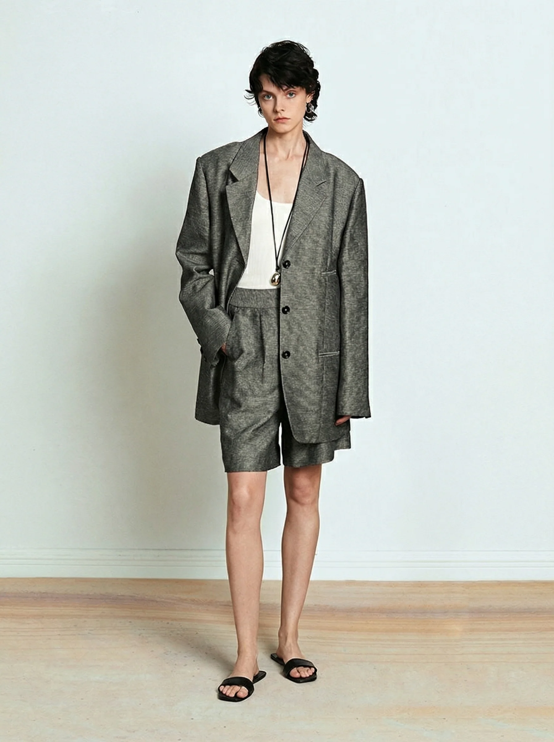 Minimalist Linen-Cotton Suit Set - Image 3