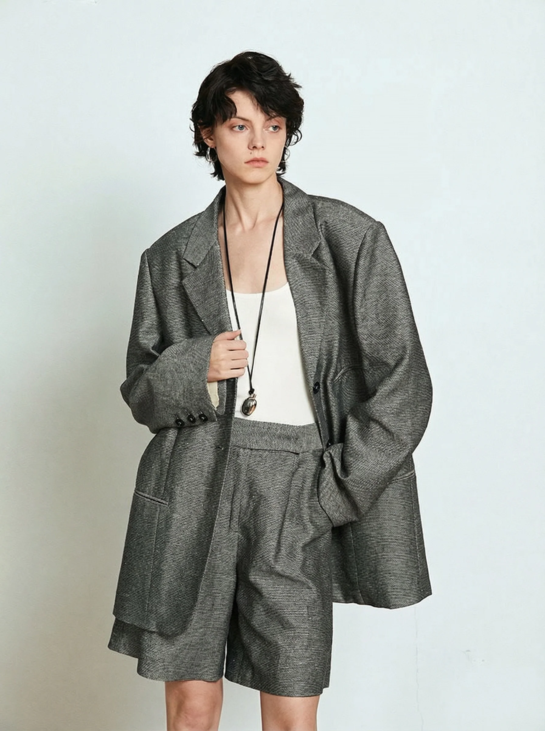 Minimalist Linen-Cotton Suit Set - Image 4
