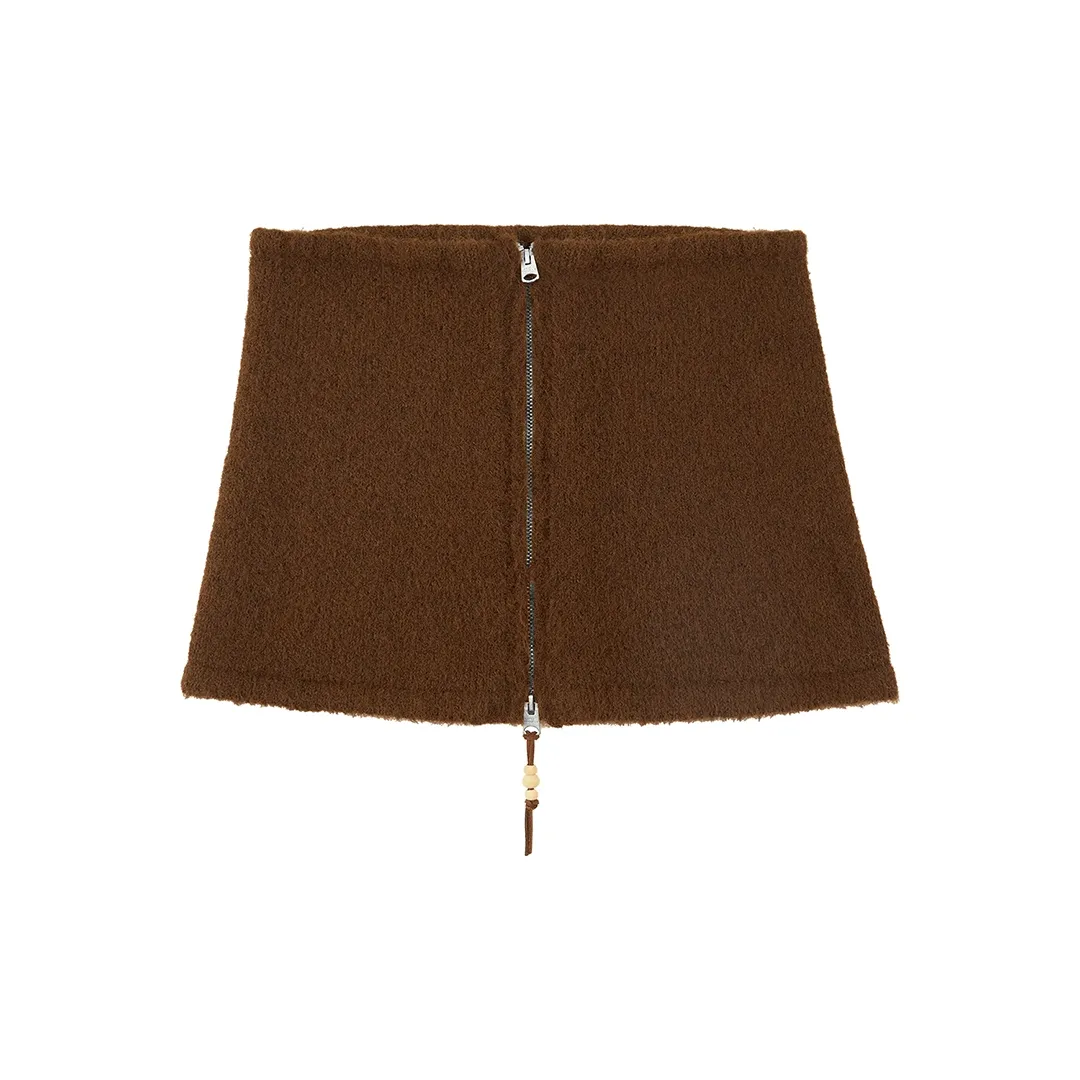 Minimalist Textured Knit Skirt - Image 5
