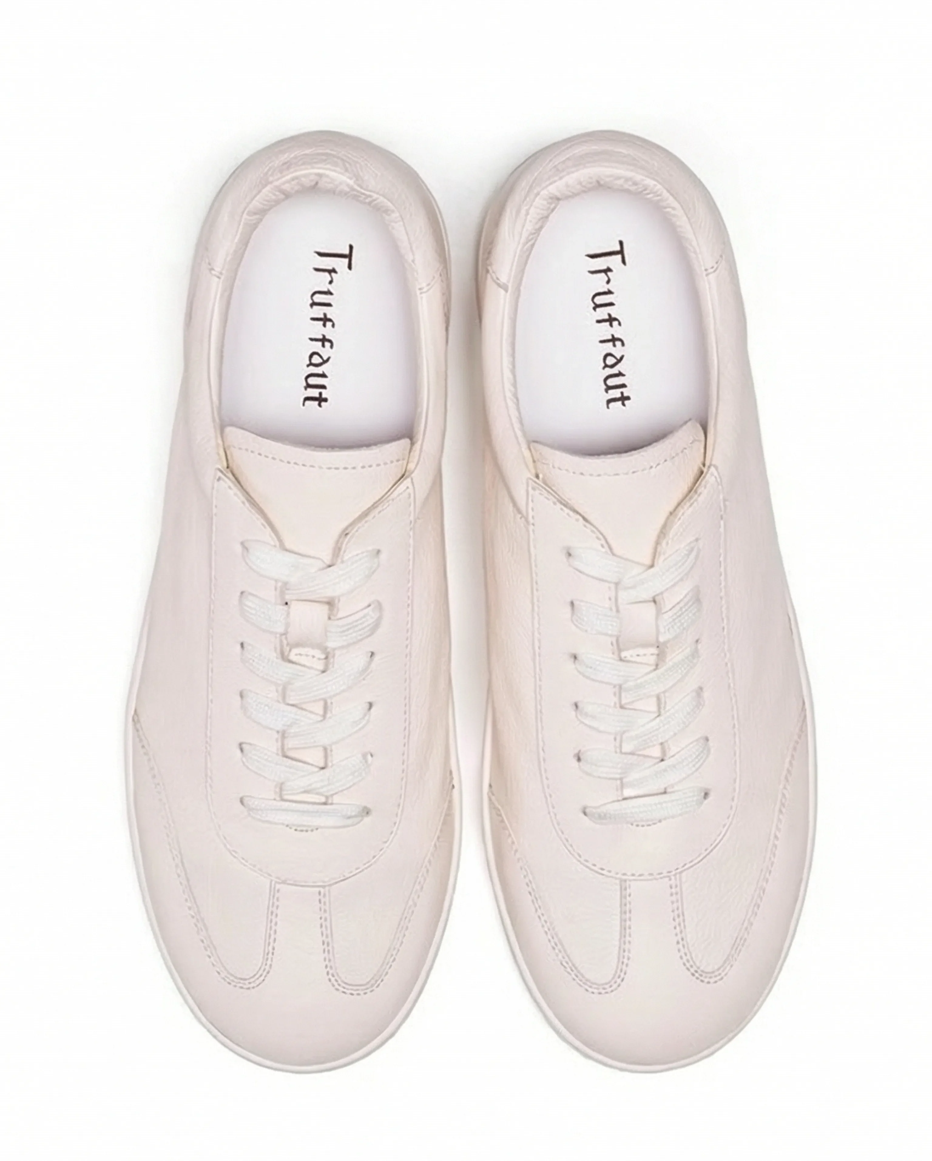 Minimalist White Leather Sneakers - Image 3