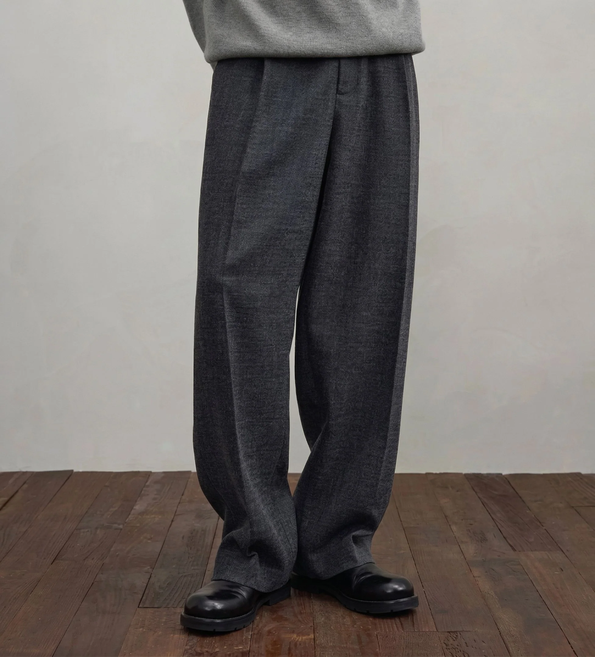 Misty Twill Pleated Trousers - Image 4