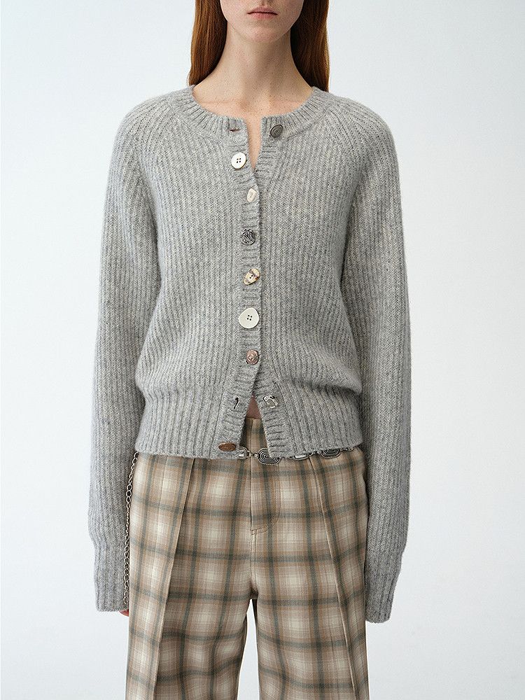 Mixed-Button Cardigan - Image 2