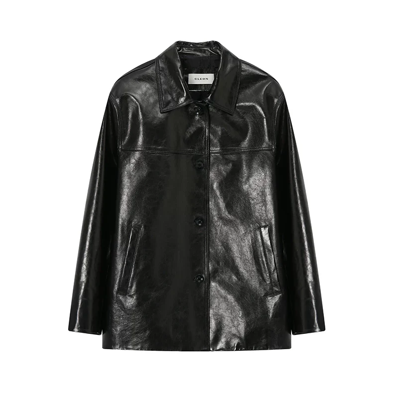 Mixed Lambskin Shirt Jacket - Image 5