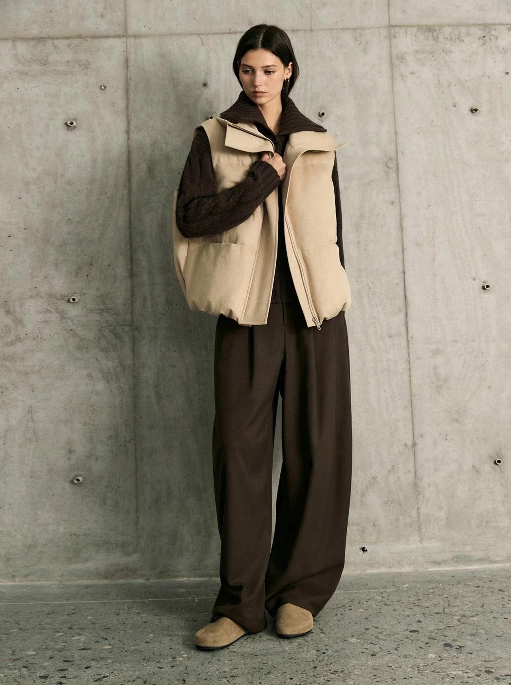 Mocha Mousse Down Vest