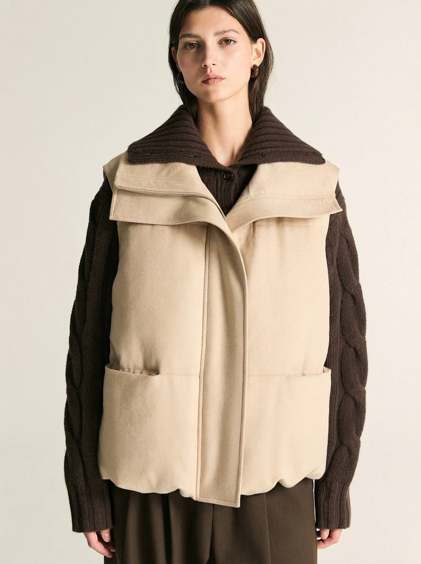 Mocha Mousse Down Vest - Image 3