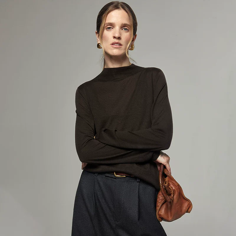 Mock Neck Knit Sweater