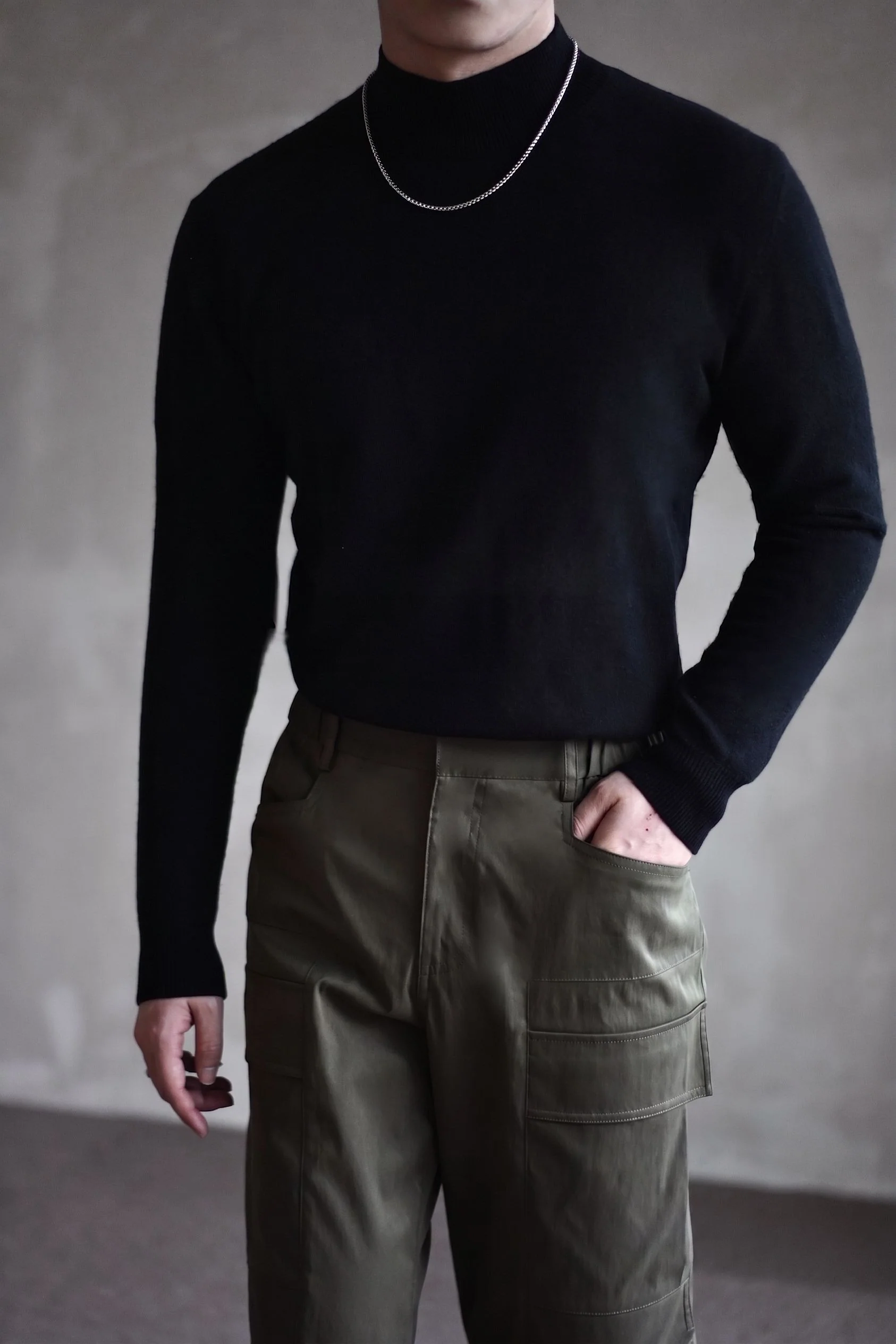 Mock Neck Knit Sweater - Image 2