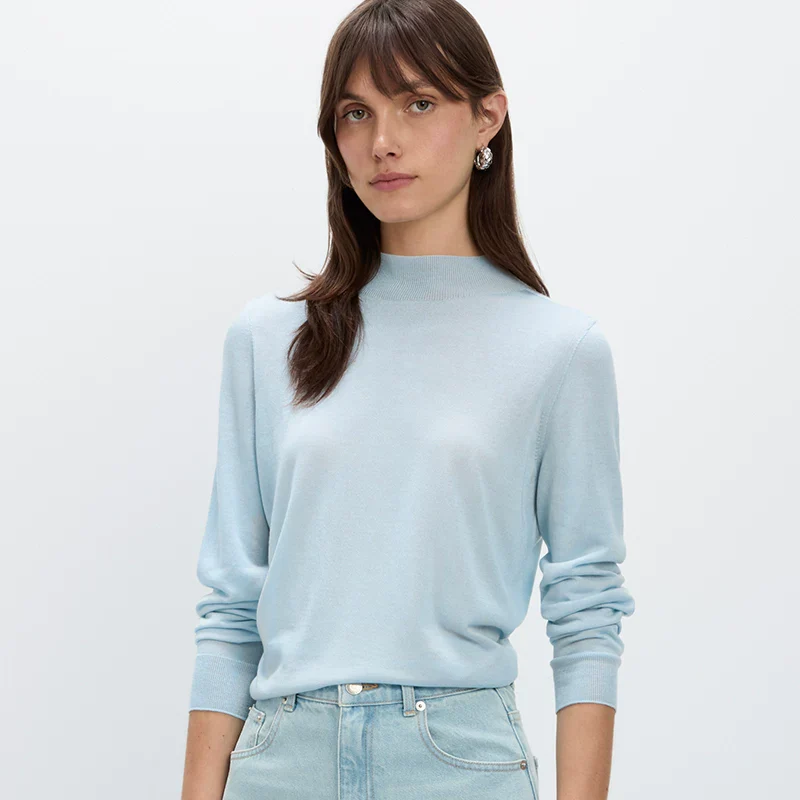Mock Neck Knit Sweater - Image 7