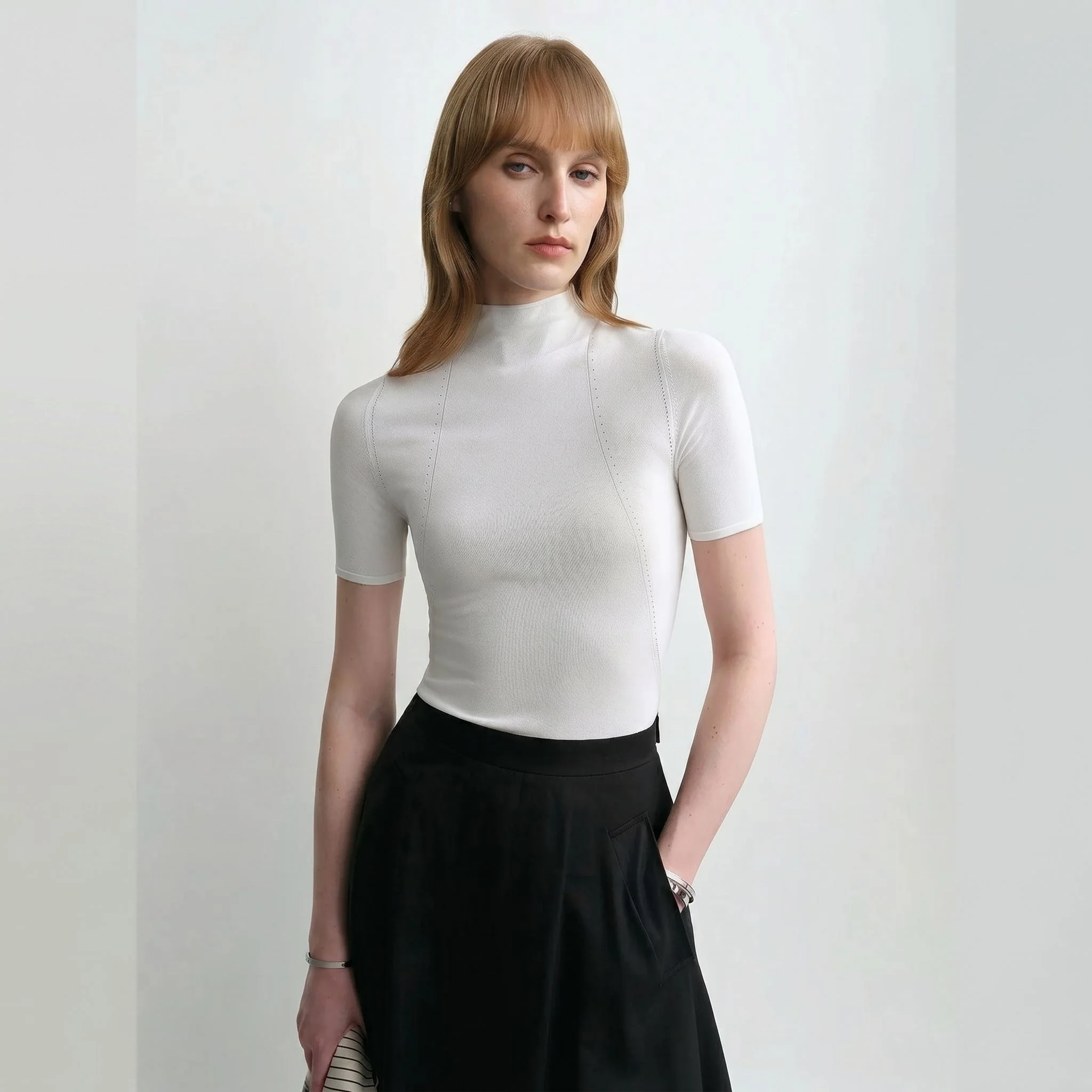 Mock Neck Tee - Image 7