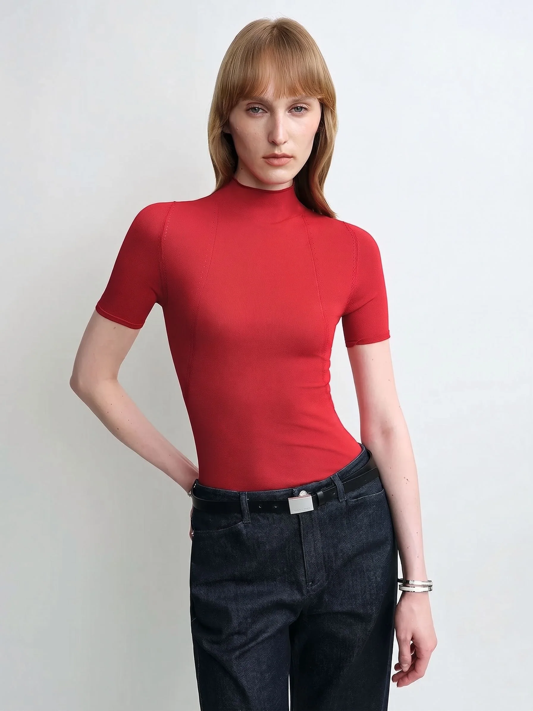 Mock Neck Tee - Image 8