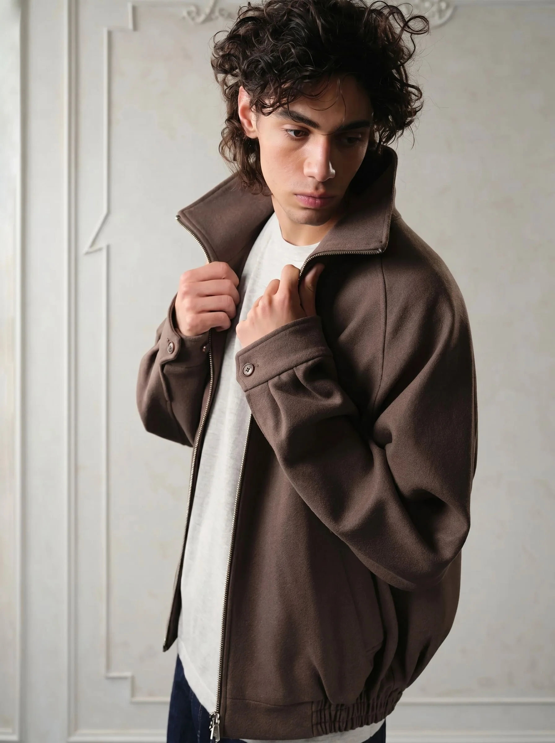 Mock Neck Zip Jacket - Image 5