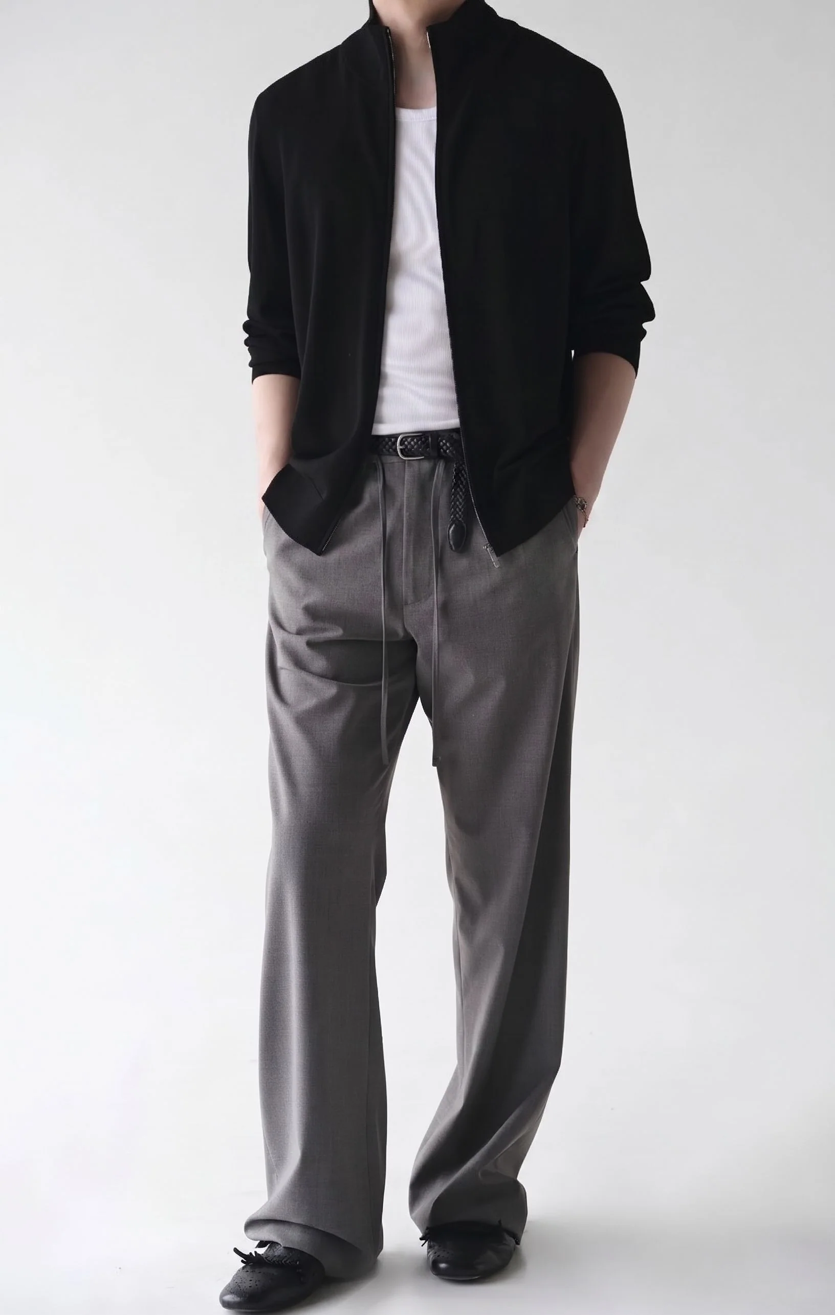 Mockneck Zip Cardigan