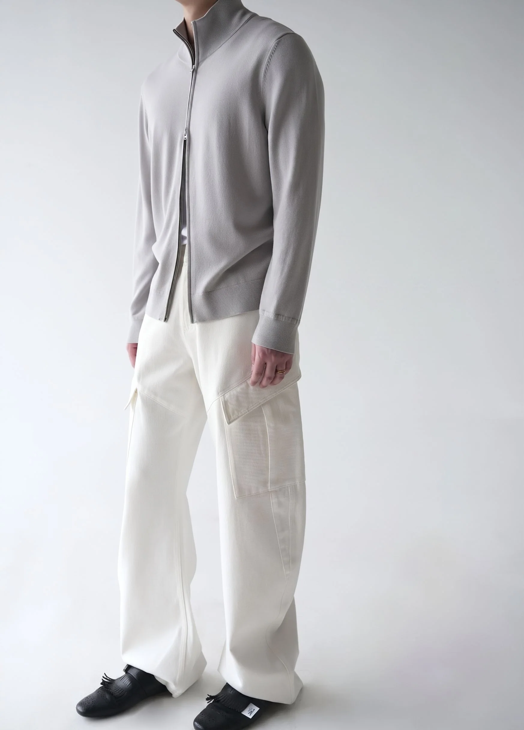 Mockneck Zip Cardigan - Image 2