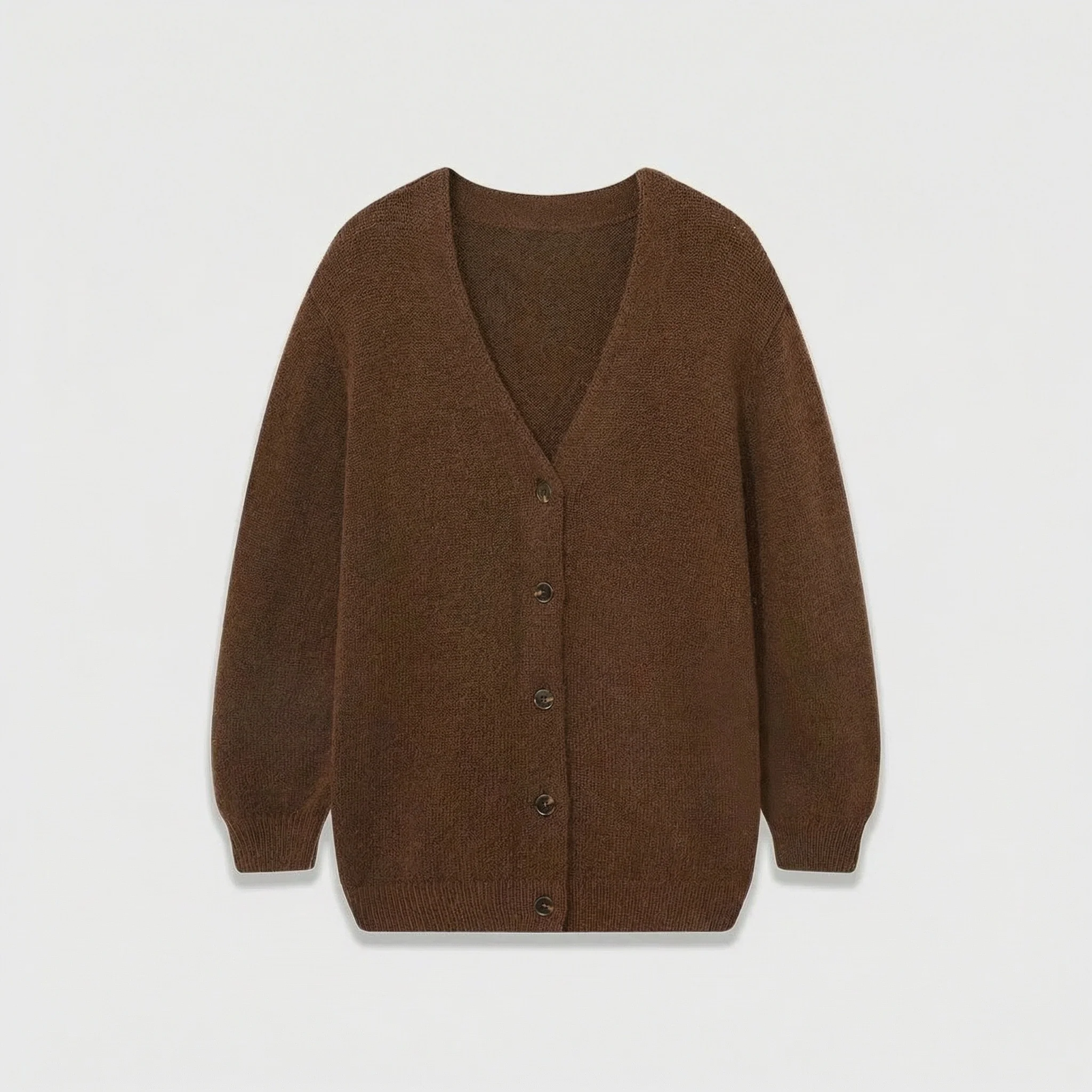 Mohair Wool Blend V-Neck Cardigan - Image 10