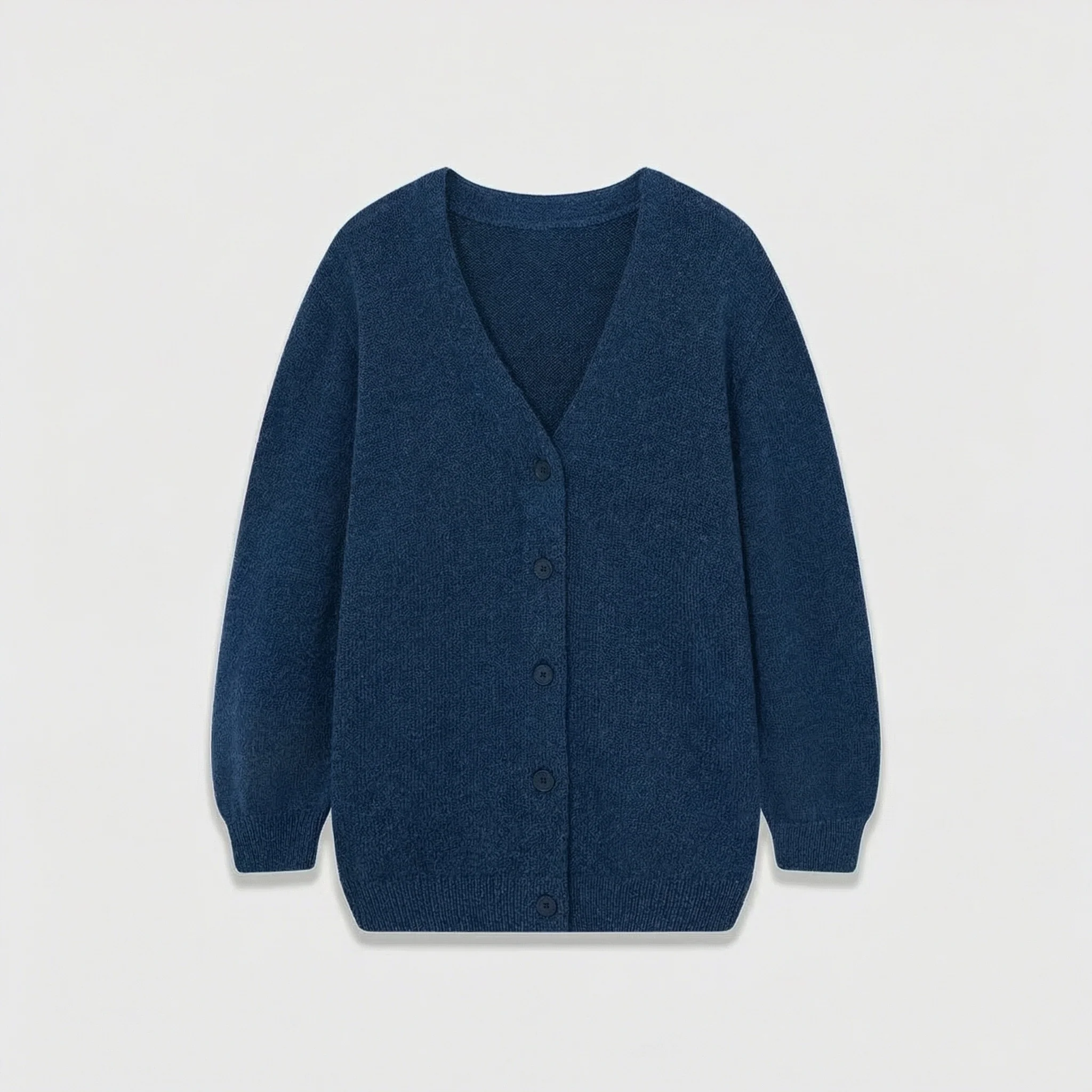 Mohair Wool Blend V-Neck Cardigan - Image 11