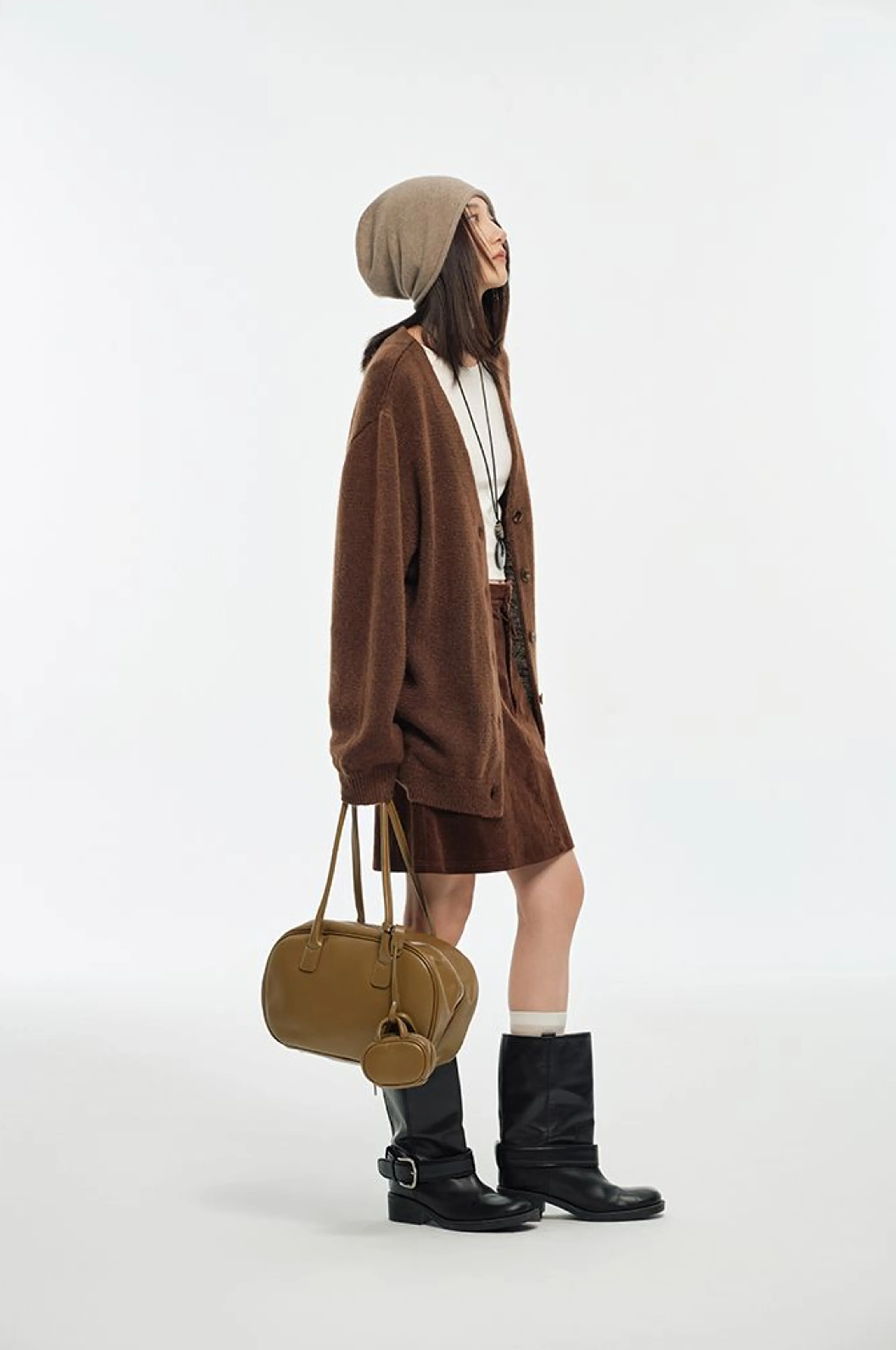Mohair Wool Blend V-Neck Cardigan - Image 5